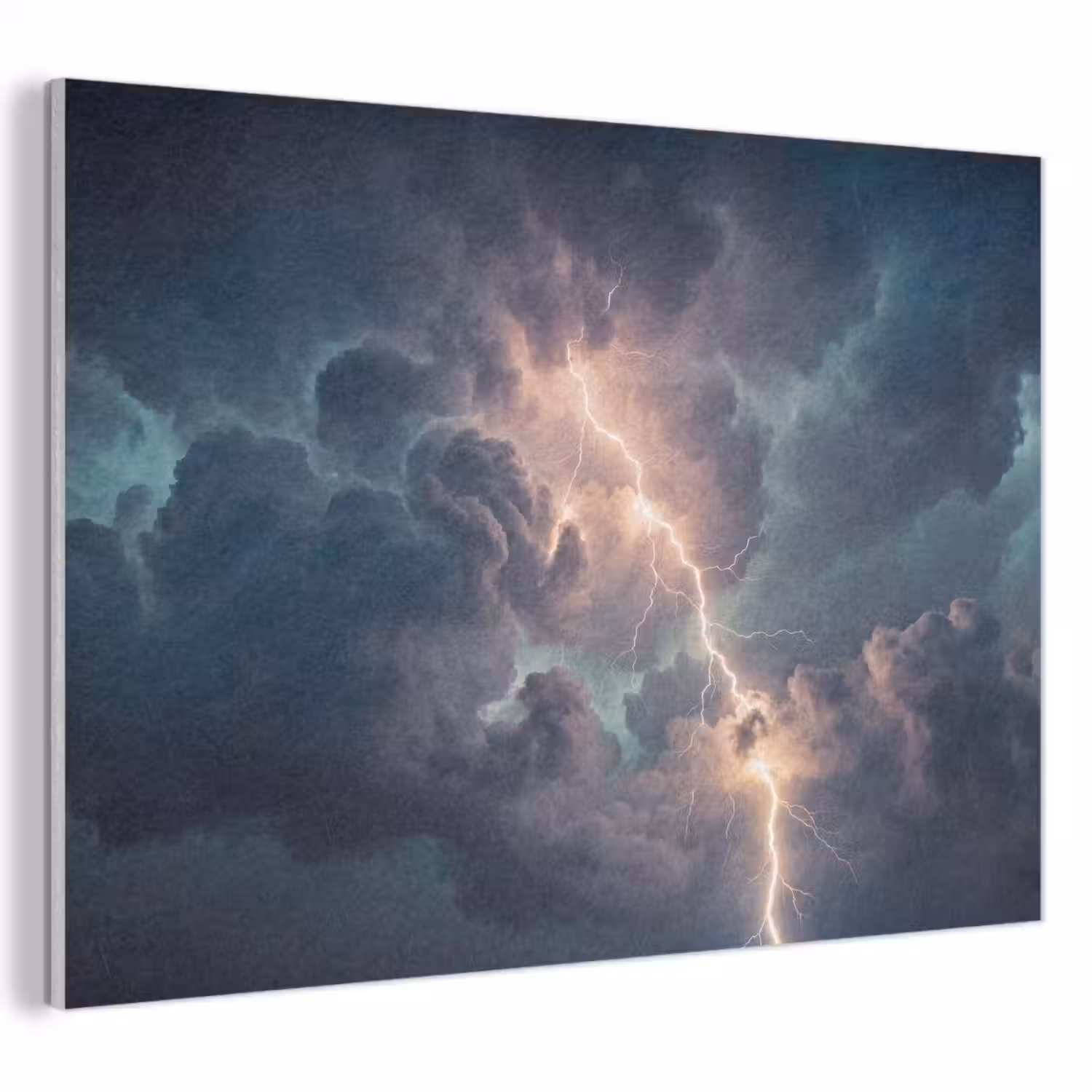 Bliksem - Storm - Natuur - Donker PET vilt klein -3d