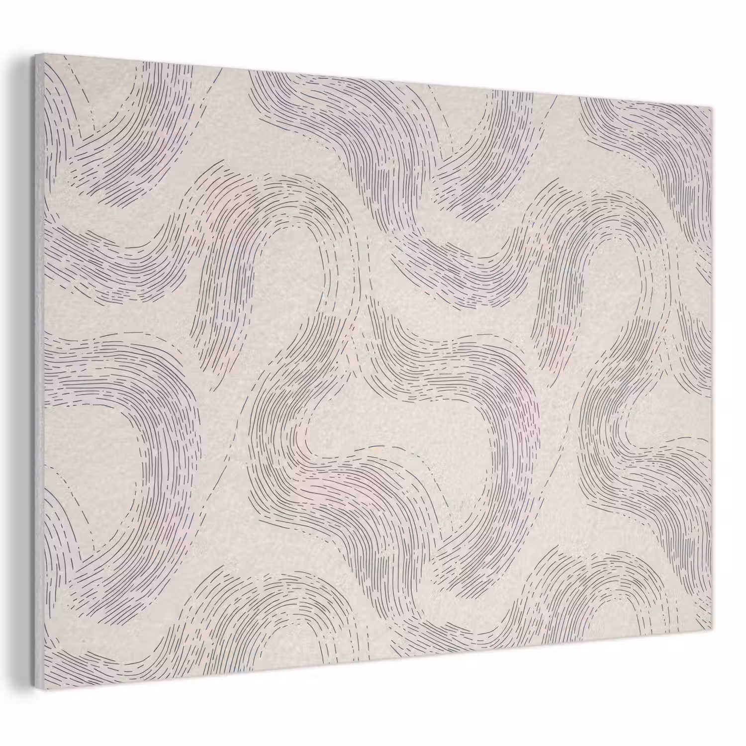 Lijnen - Patroon - Beige - Minimalistisch PET vilt klein 837 -3d