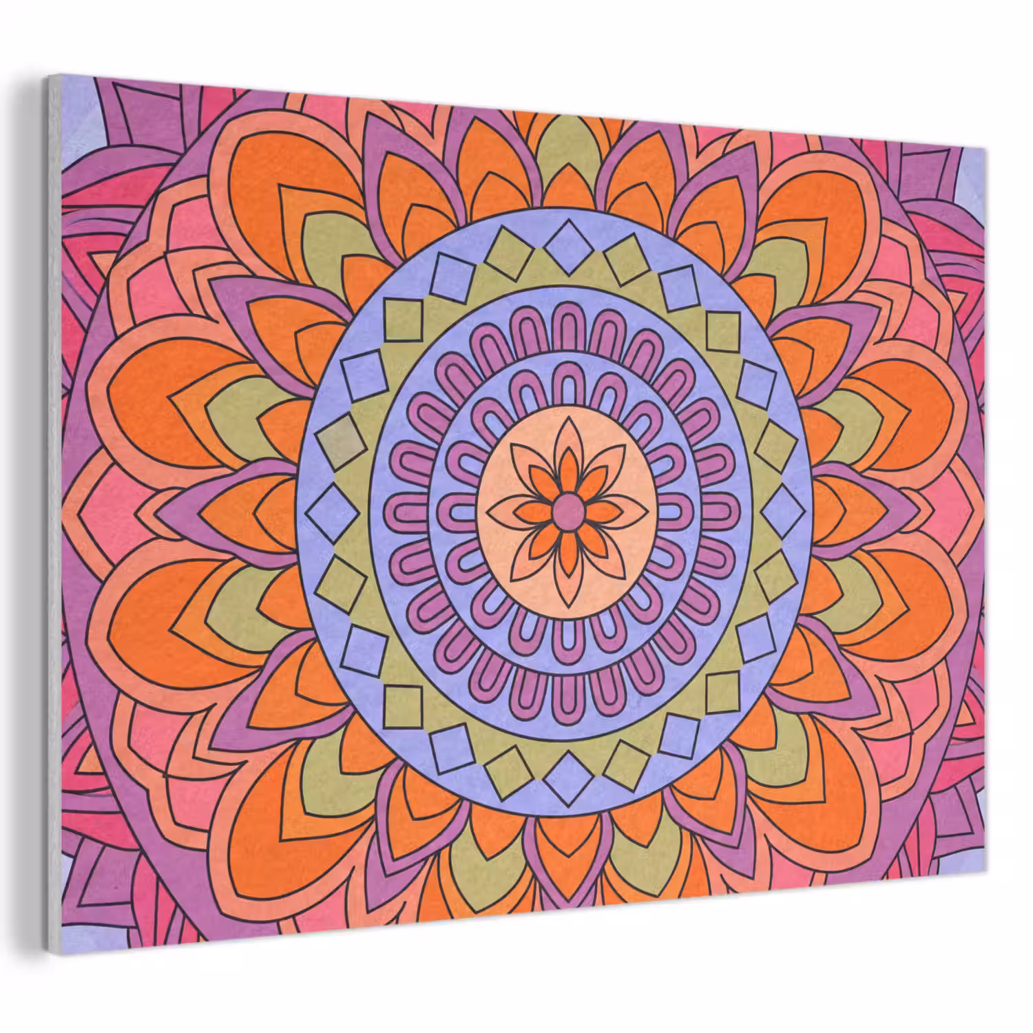 Mandala - Cirkel - Abstract - Kleurrijk - Patroon PET vilt klein -3d