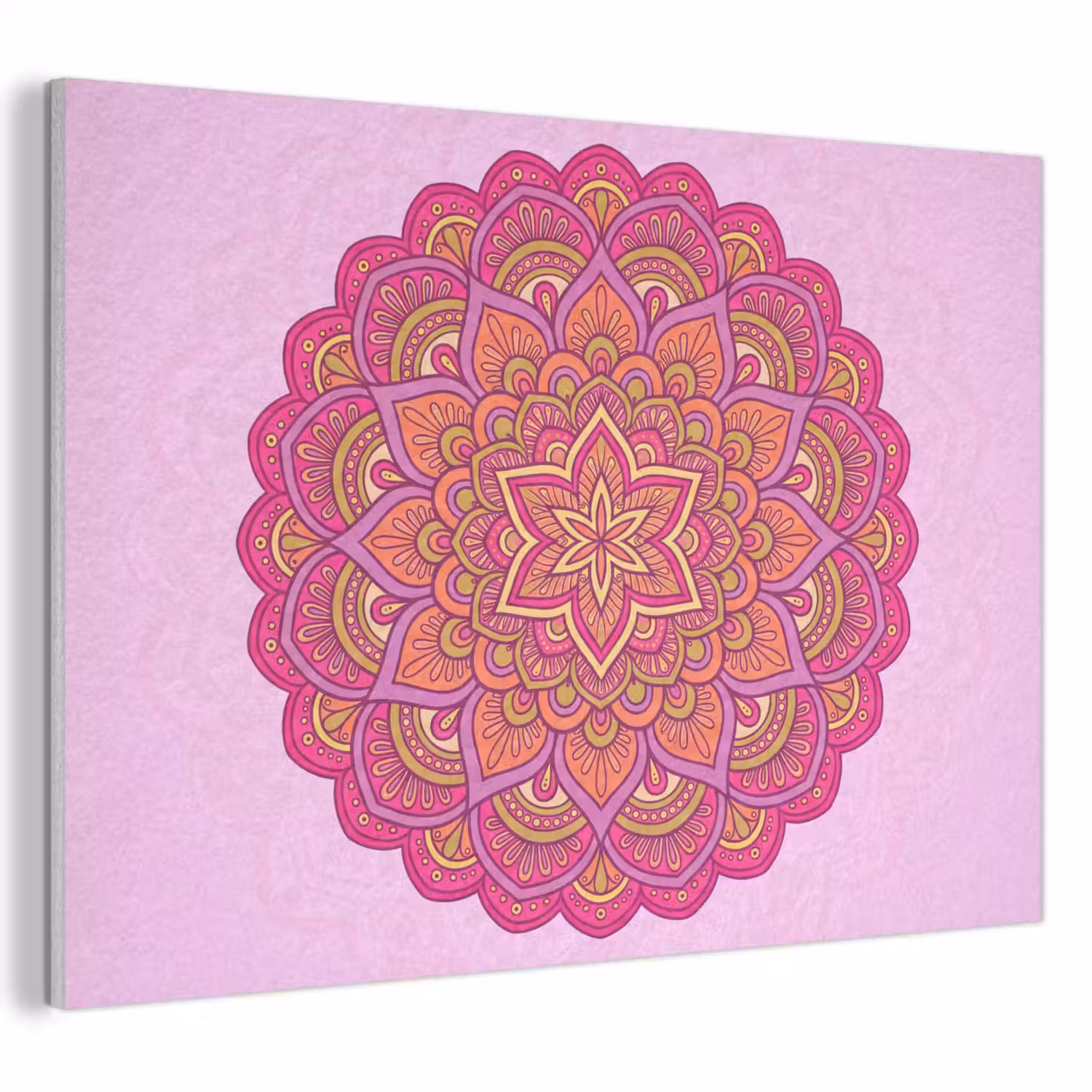 Mandala - Cirkel - Spiritueel - Oosters - Roze PET vilt klein -3d
