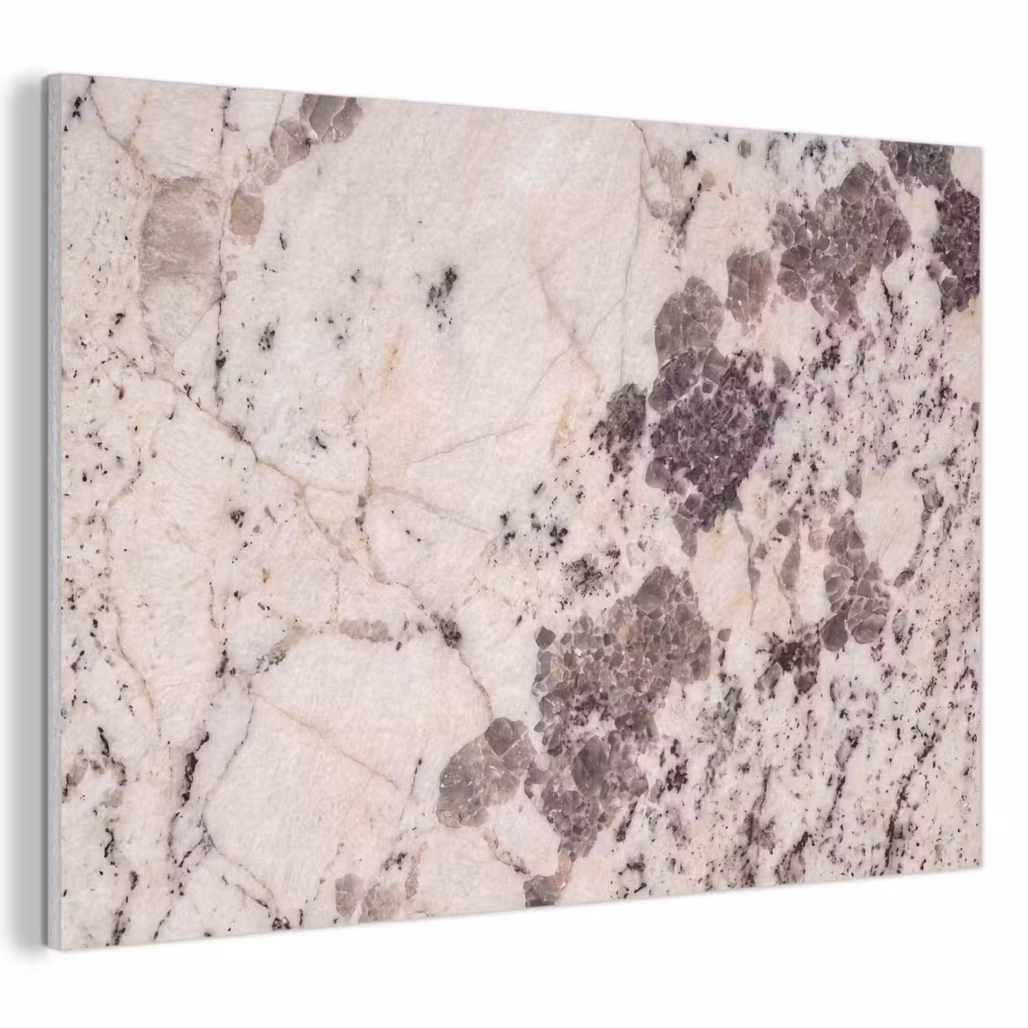 Natuursteen - Patroon - Abstract - Beige - Grijs PET vilt klein -3d