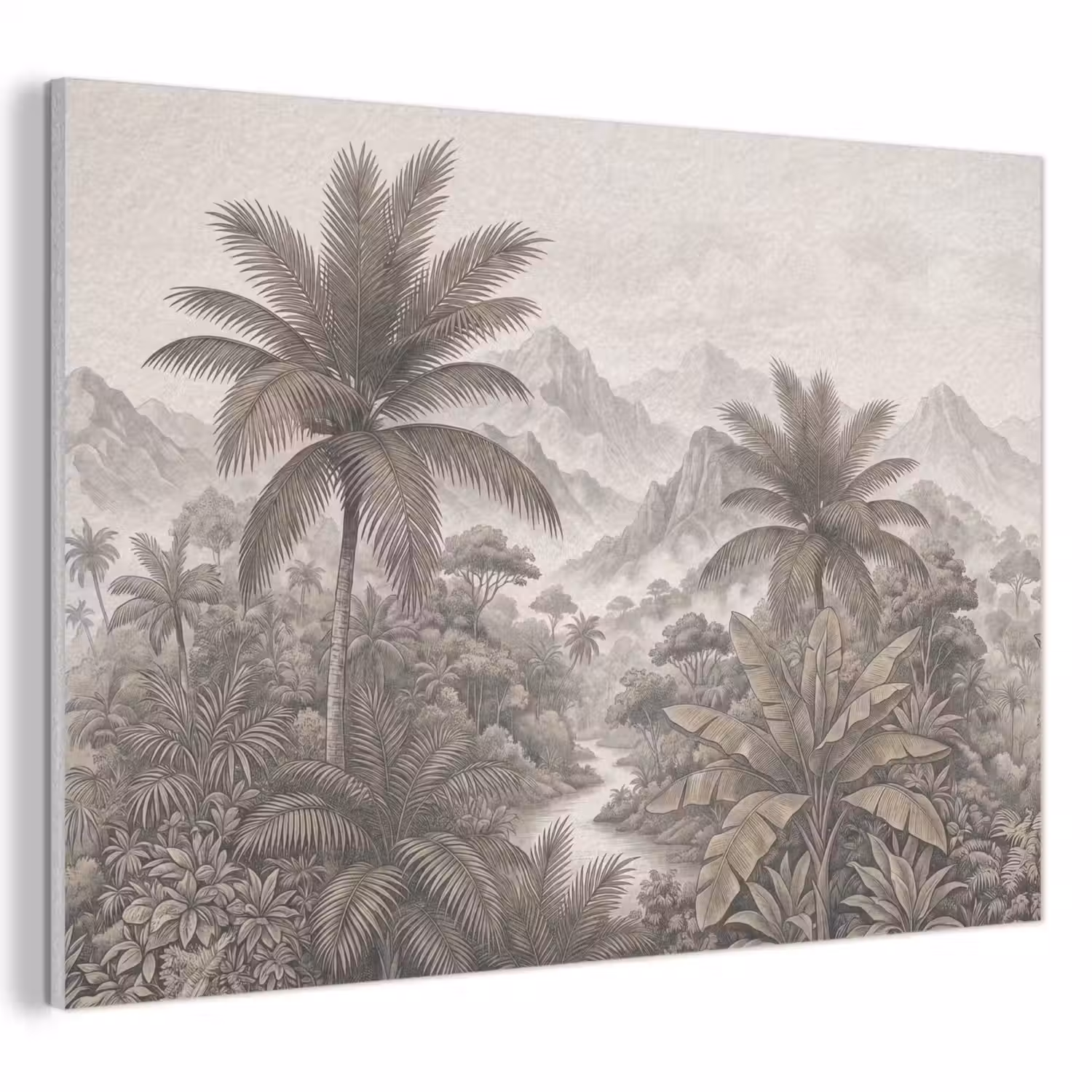 Natuur - Bergen - Rivier - Tropisch - Vintage PET vilt klein -3d
