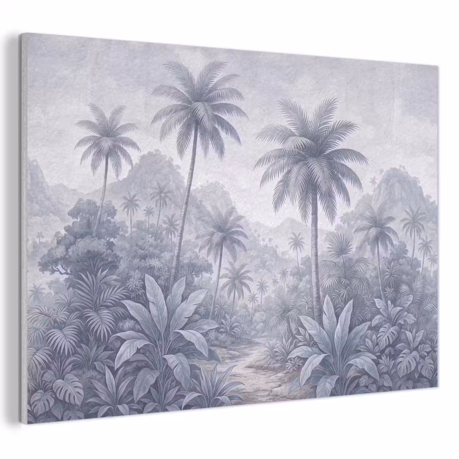 Natuur - Boom - Tropisch - Landschap - Blauw PET vilt klein -3d