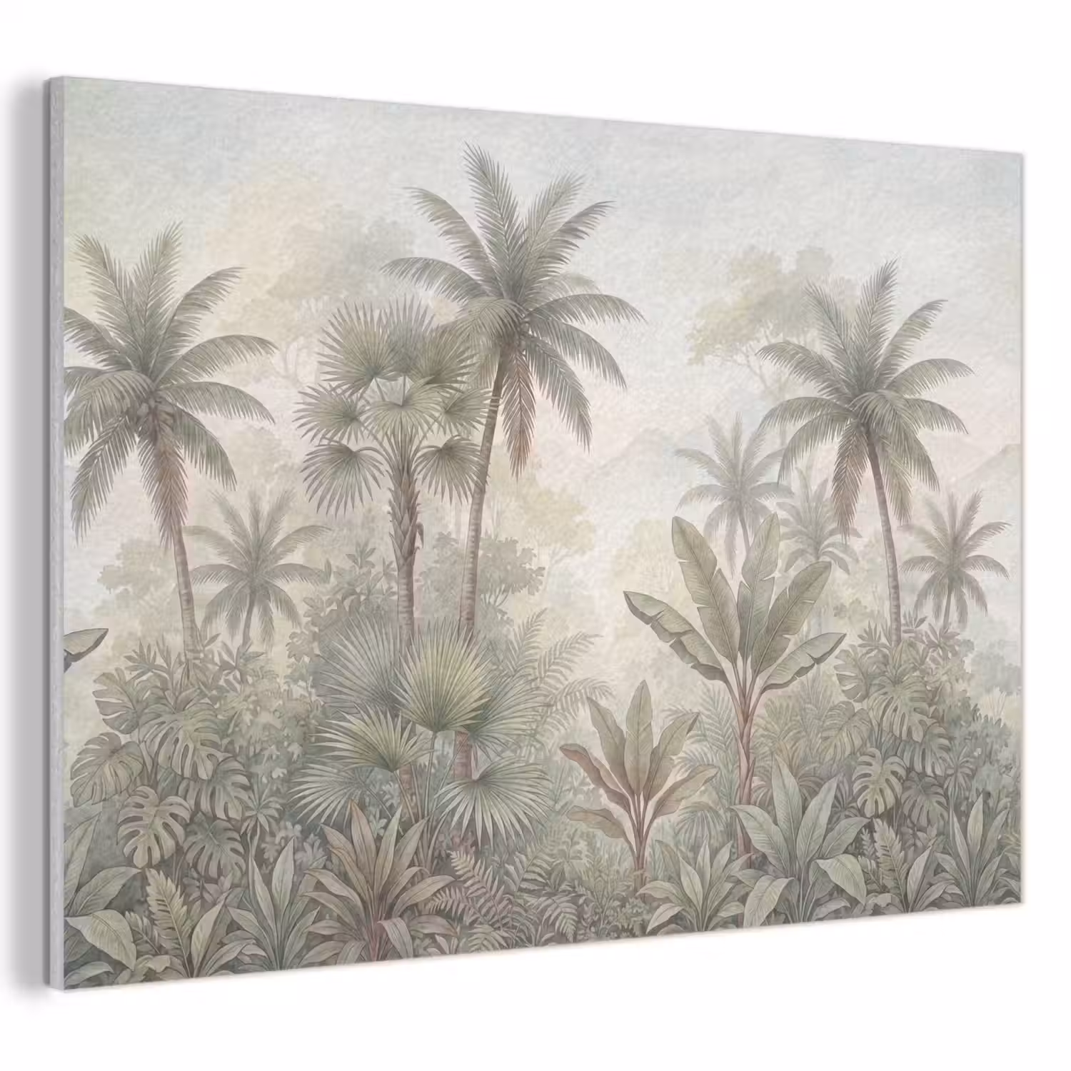 Natuur - Tropisch bos - Landschap - Aquarel - Groen PET vilt klein -3d
