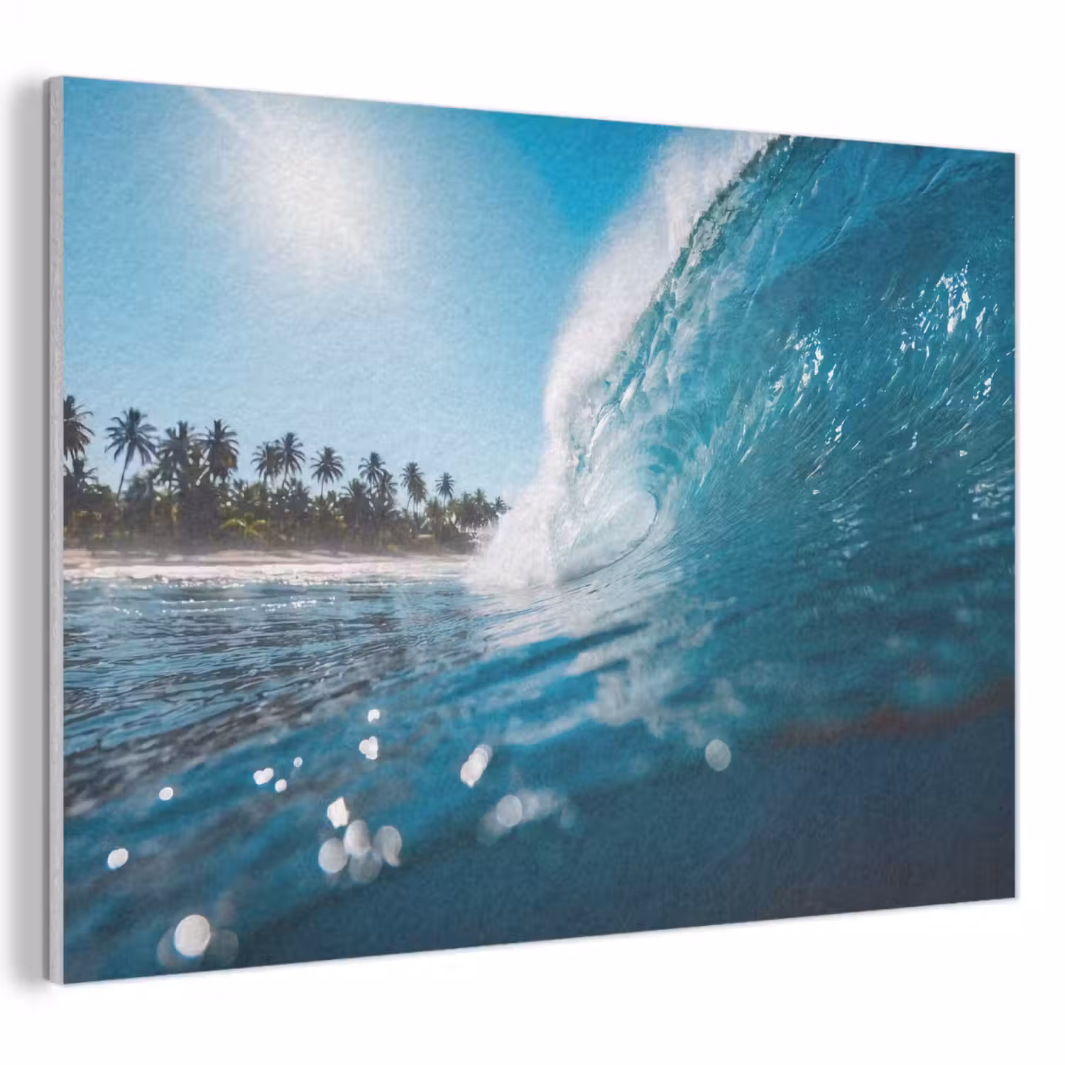 Oceaan - Golf - Strand - Natuur - Blauw PET vilt klein -3d