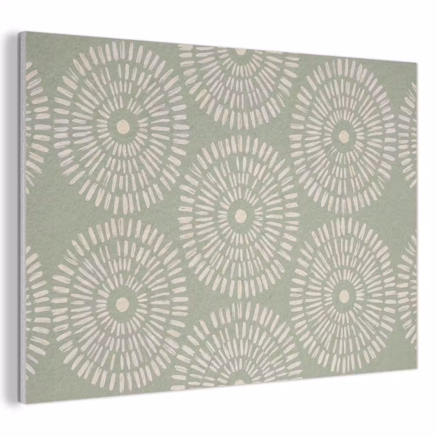 Patroon - Cirkels - Abstract - Modern - Groen PET vilt klein -3d