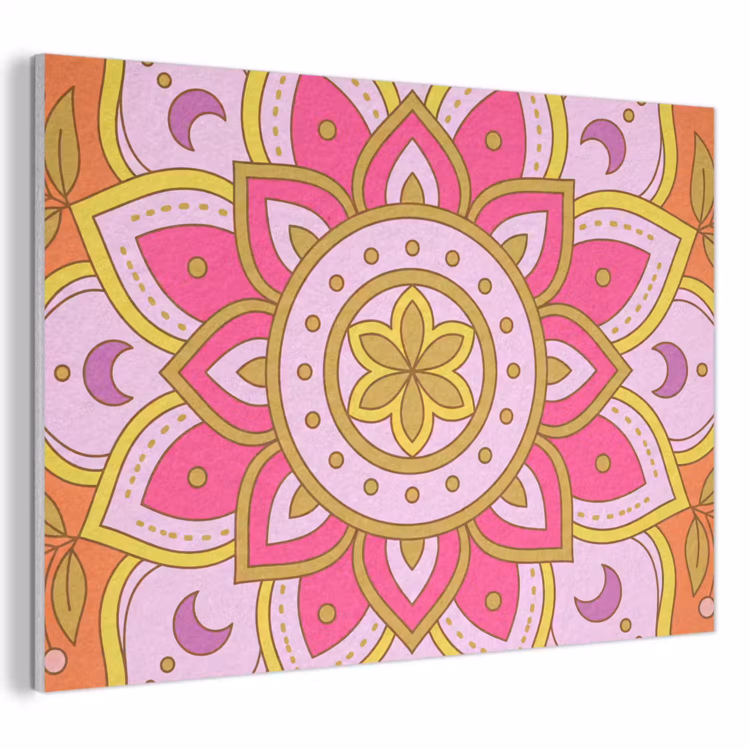 Patroon - Bloemmotief - Decoratie - Abstract - Roze PET vilt klein -3d