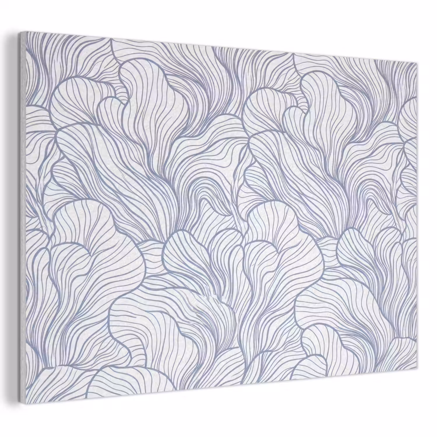 Patroon - Lijnen - Organisch - Abstract - Blauw PET vilt klein -3d