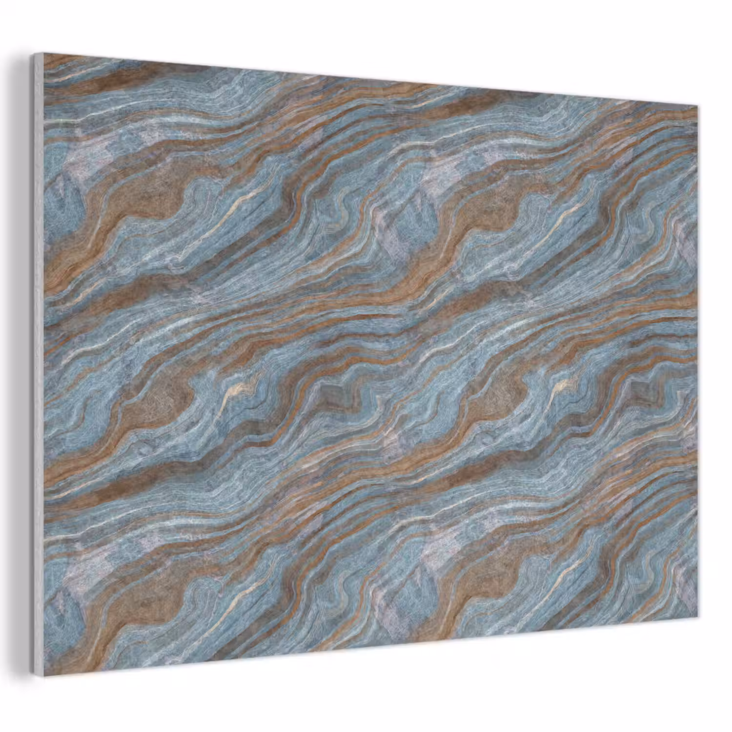 Patroon - Steen - Blauw PET vilt klein 837 -3d