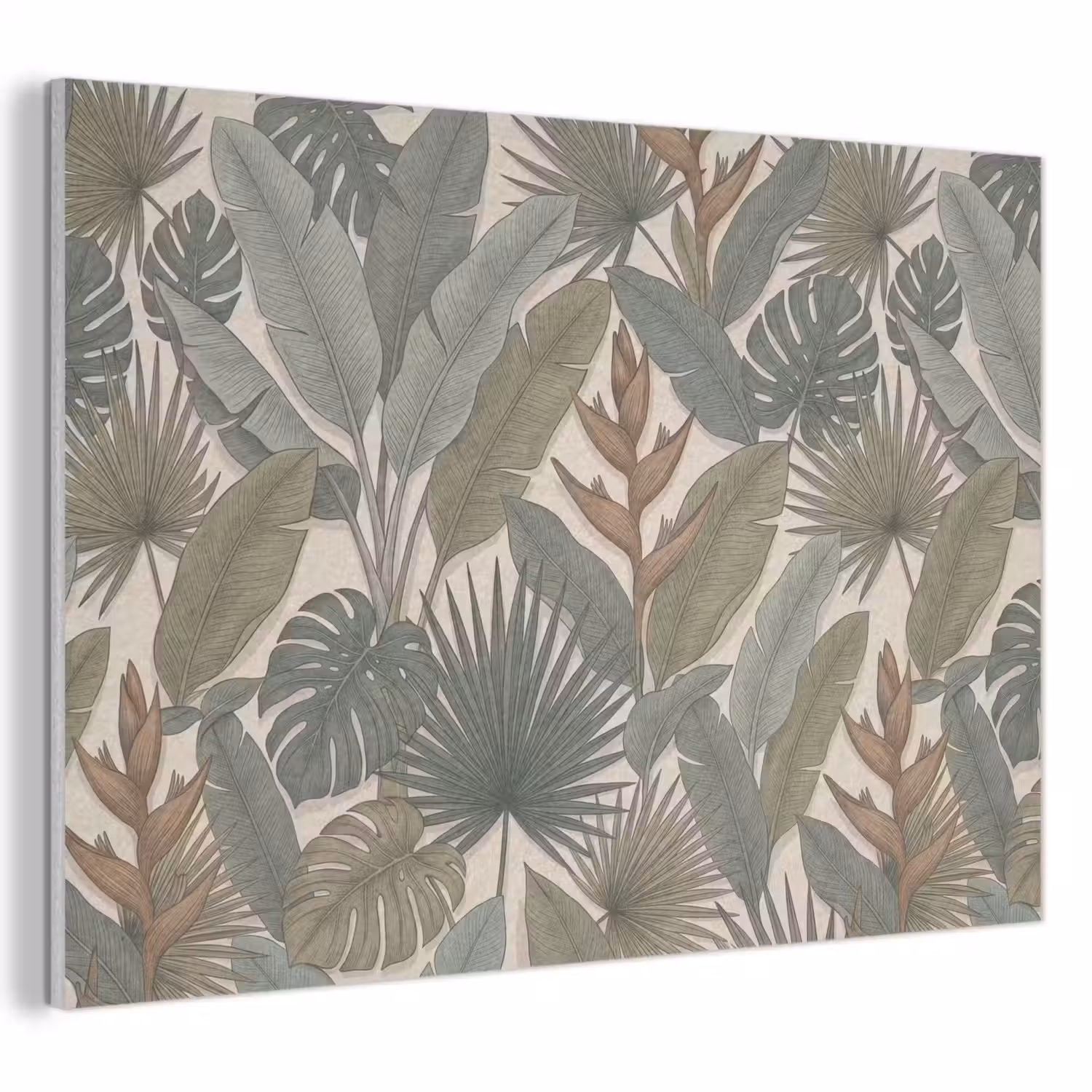 Planten - Tropisch - Natuur - Illustratie - Groen PET vilt klein -3d