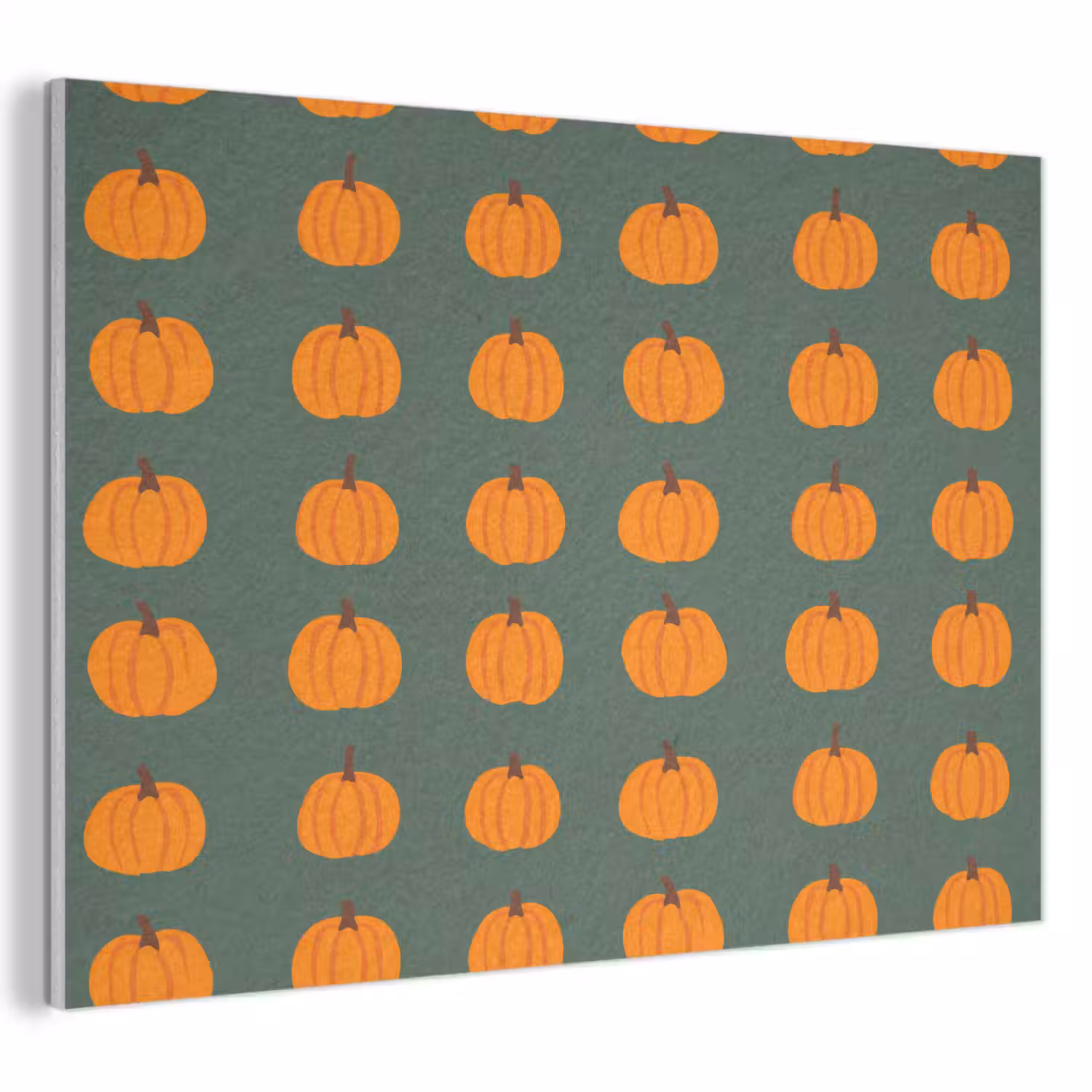Pompoen - Patroon - Oranje PET vilt klein 837 -3d