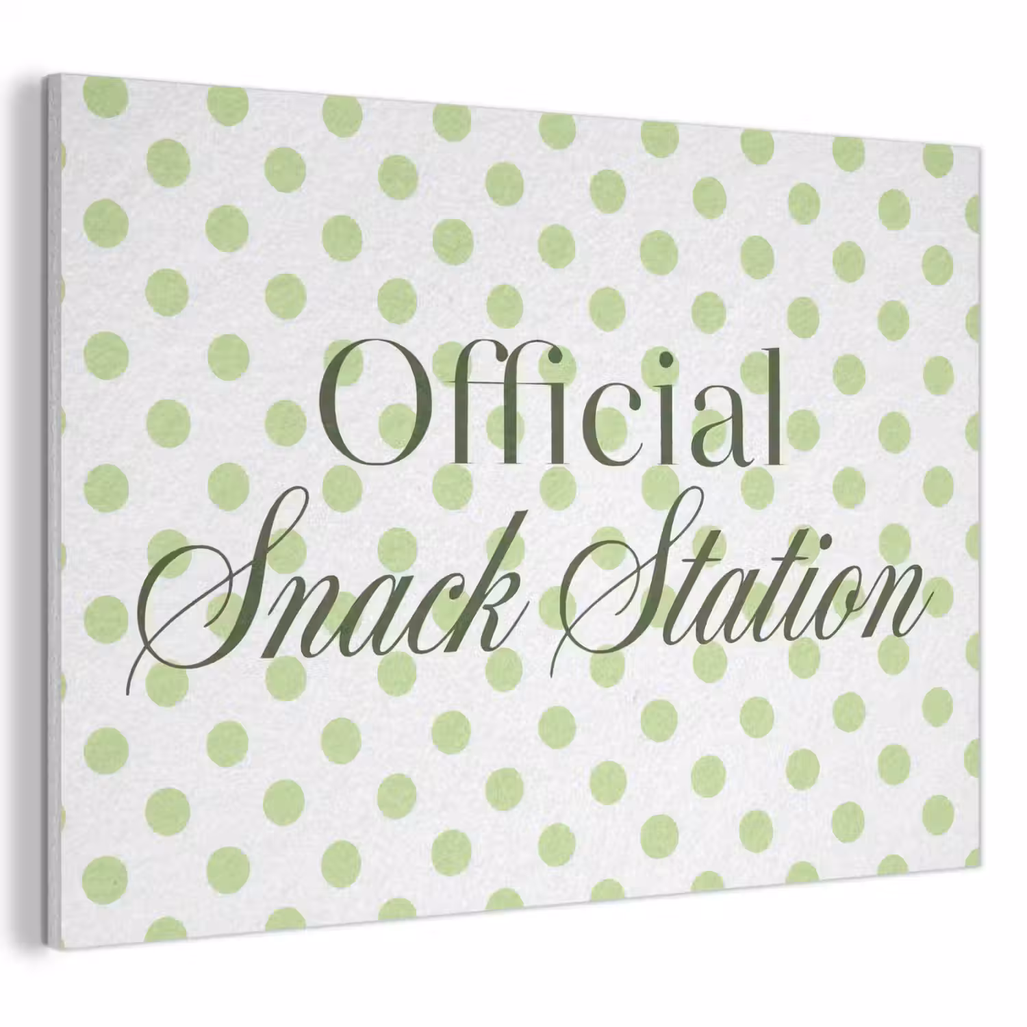 Snack Station - Groen - Stippen PET vilt klein -3d