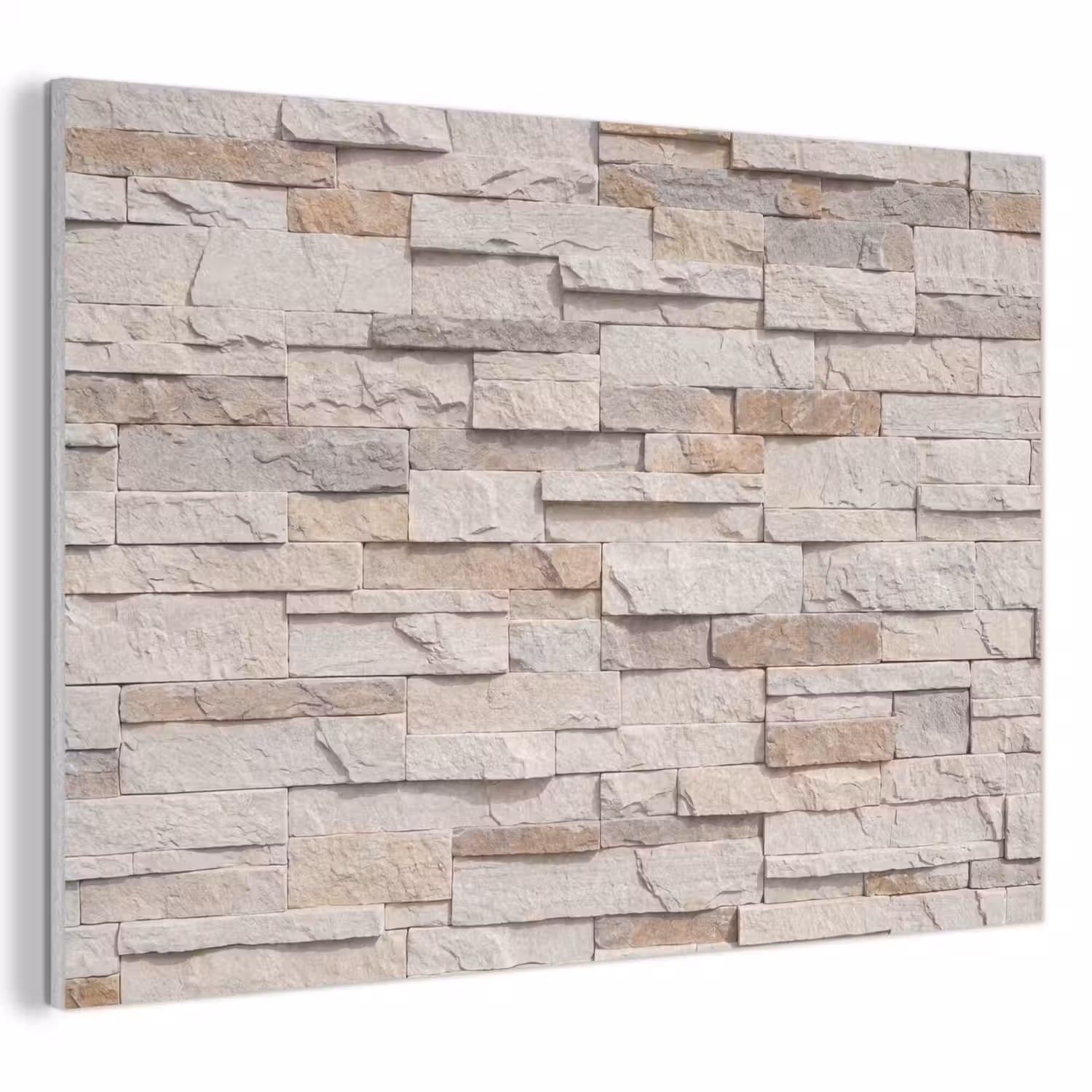 Steen - Muur - Textuur - Rustiek - Beige PET vilt klein -3d