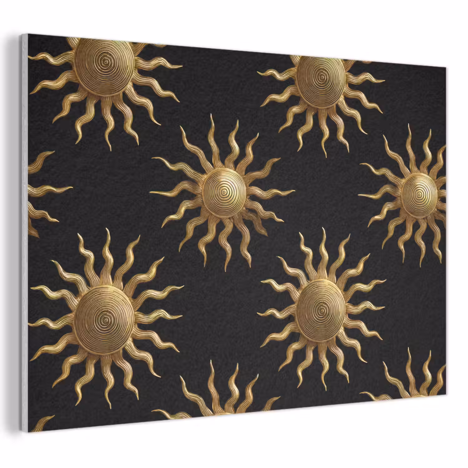 Zon - Patroon - Luxe - Goud - Zwart PET vilt klein 837 -3d