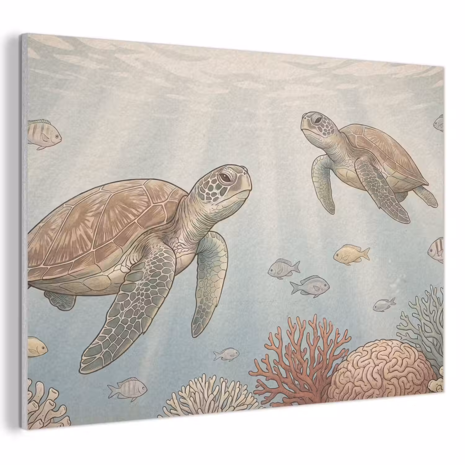 Schildpad - Onderwater - Natuur - Illustratie PET vilt klein -3d