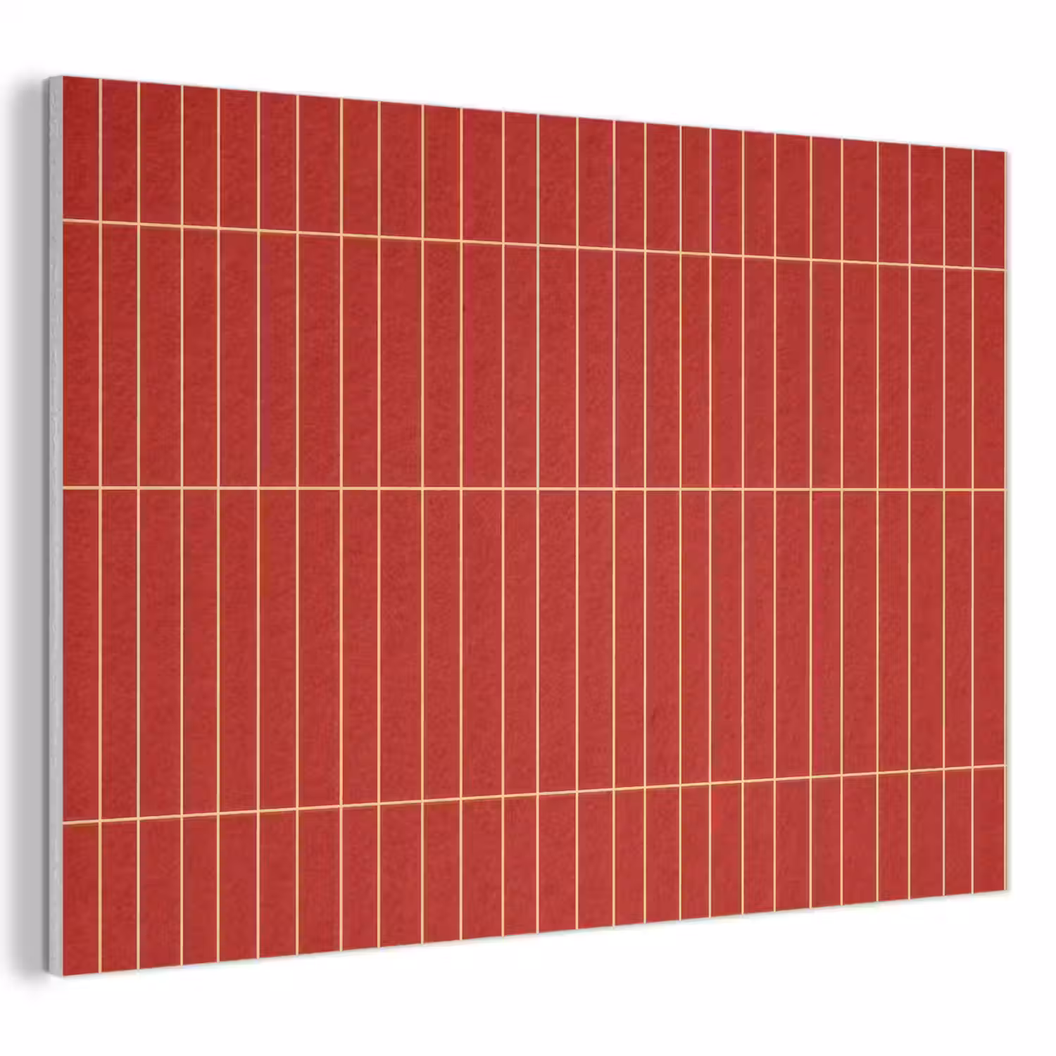 Verticaal - Wandtegel - Helderrood PET vilt klein 837 -3d