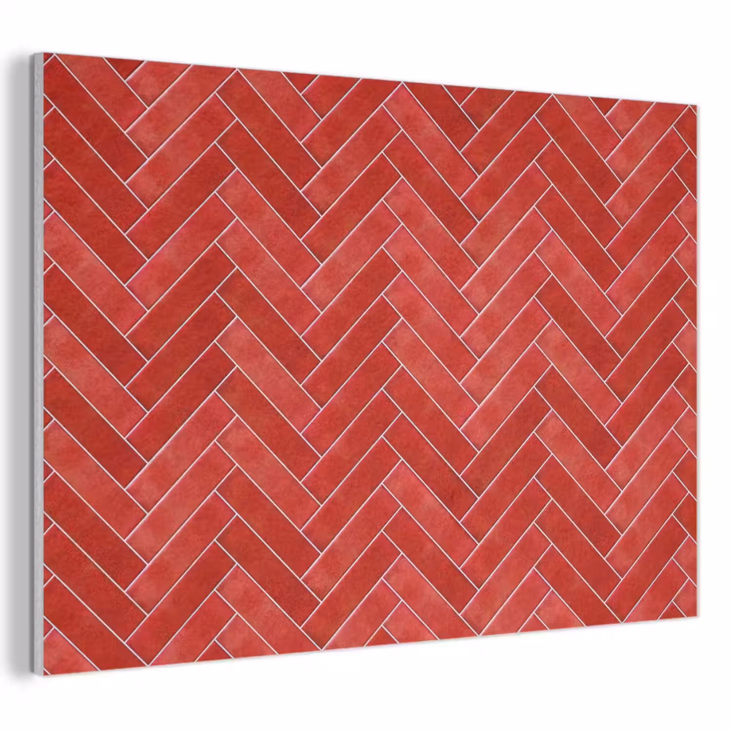 Visgraat - Tegel - Rood PET vilt klein 837 -3d