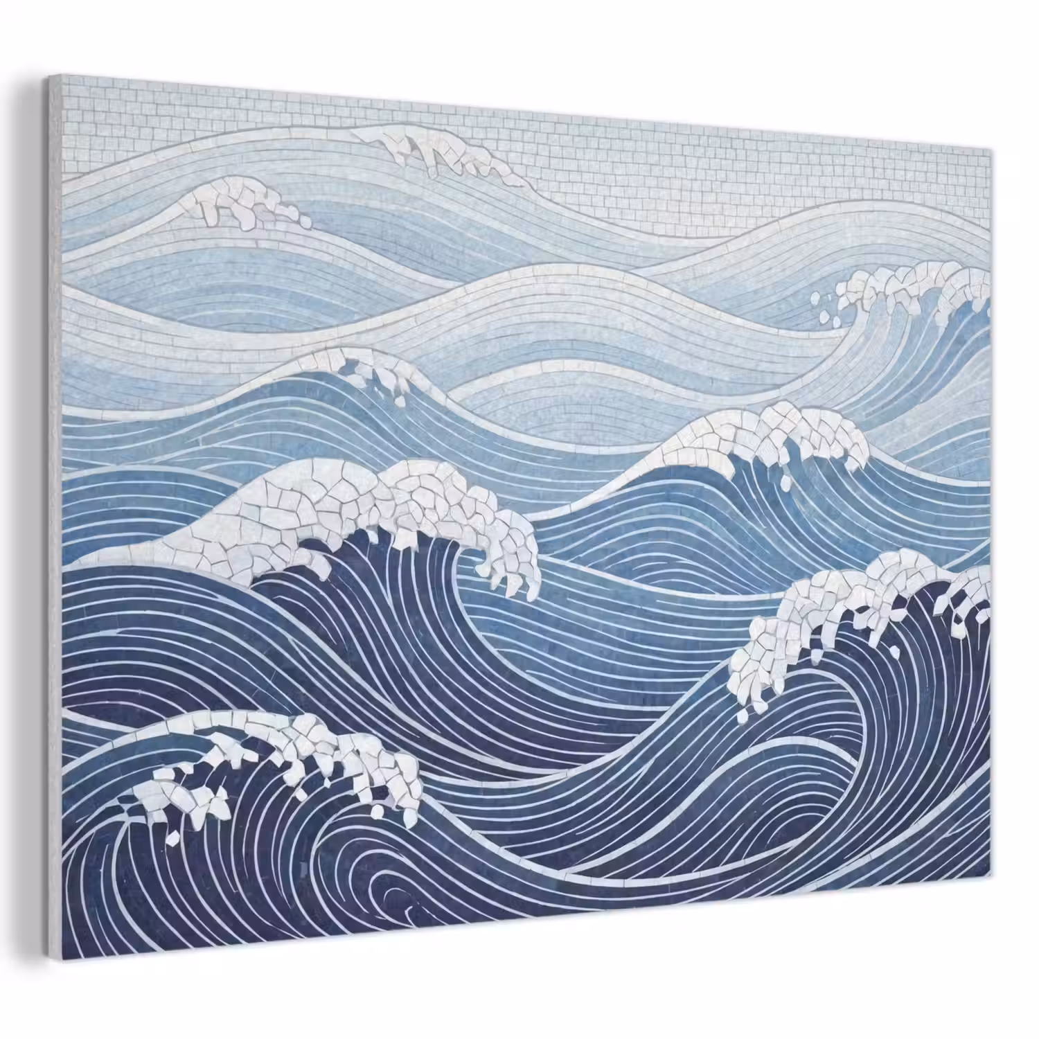 Water - Mozaïek - Landschap - Modern - Blauw PET vilt klein -3d