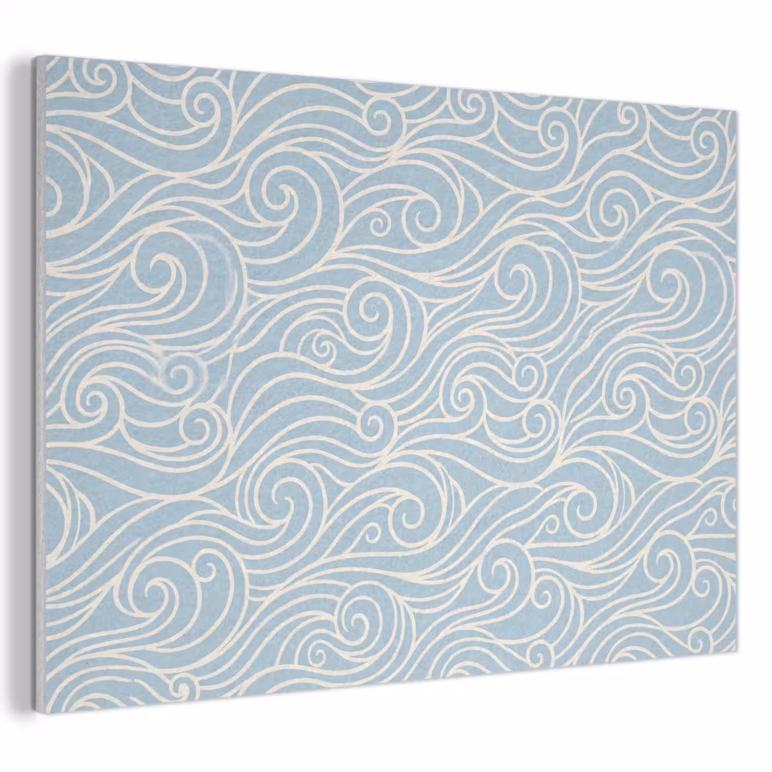 Golf - Abstract - Natuur - Modern - Blauw PET vilt klein -3d