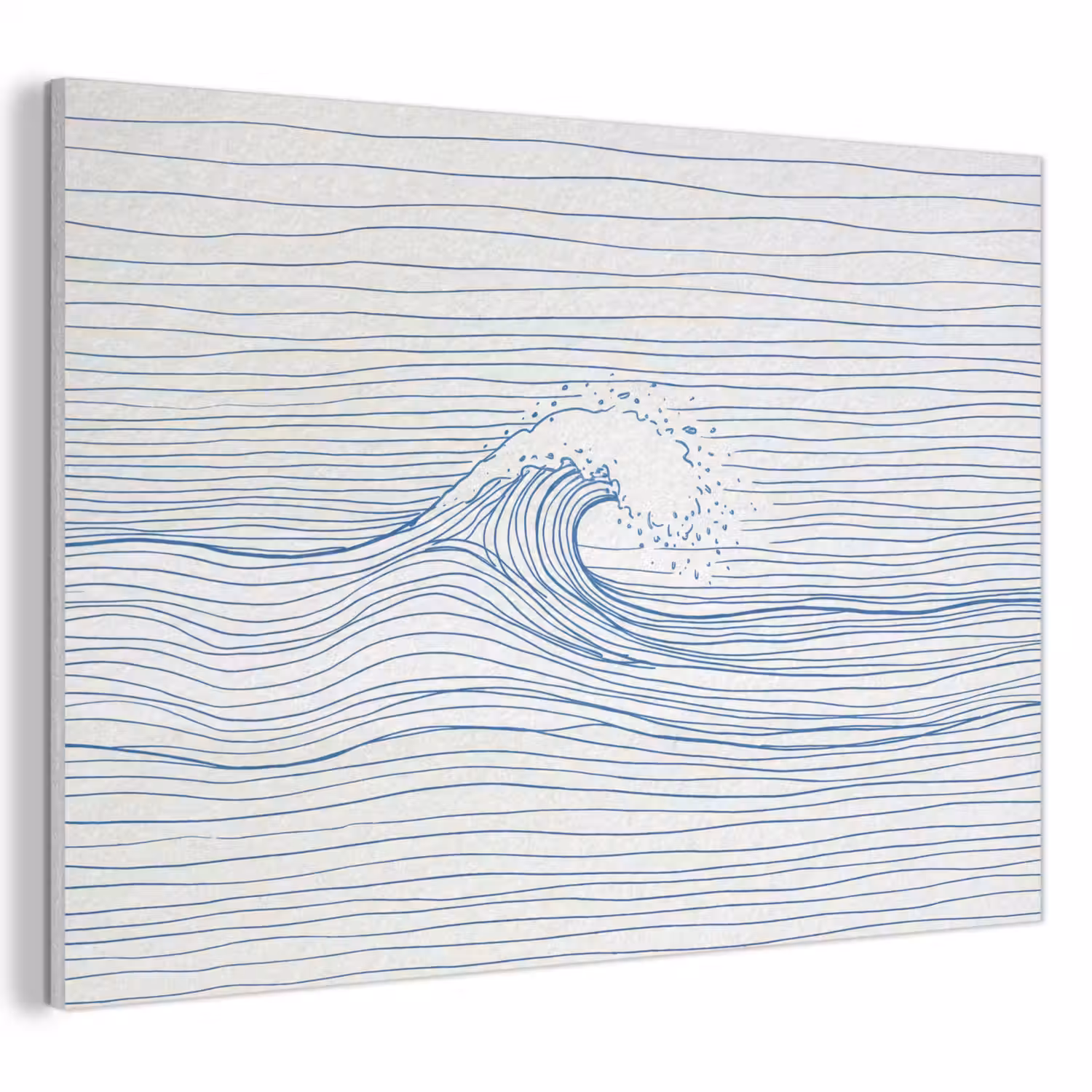 Golf - Brekende - Natuur - Minimalistisch - Blauw PET vilt klein -3d
