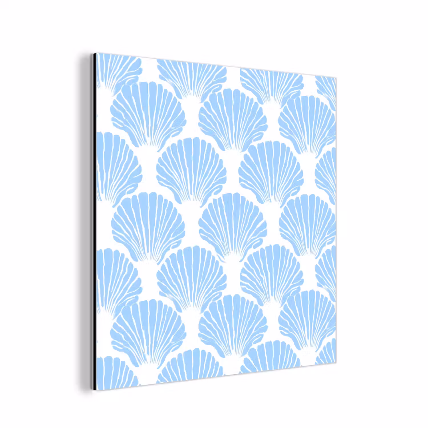 Blauw - Wit - Schelpen - Grafisch - Structuur aluminium wit klein 46 -3d
