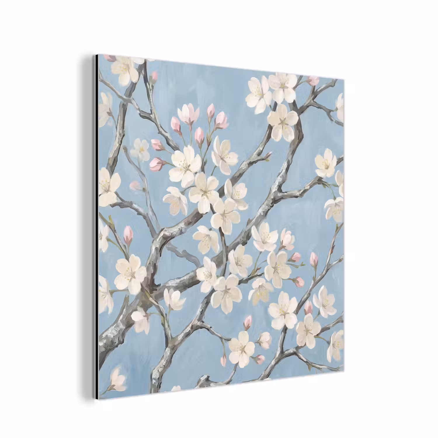 Takken - Kersenbloesem - Blauw aluminium wit klein -3d