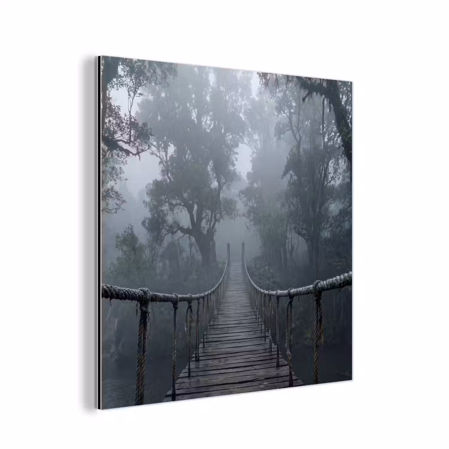 Brug - Jungle - Mist - Natuur aluminium wit klein -3d
