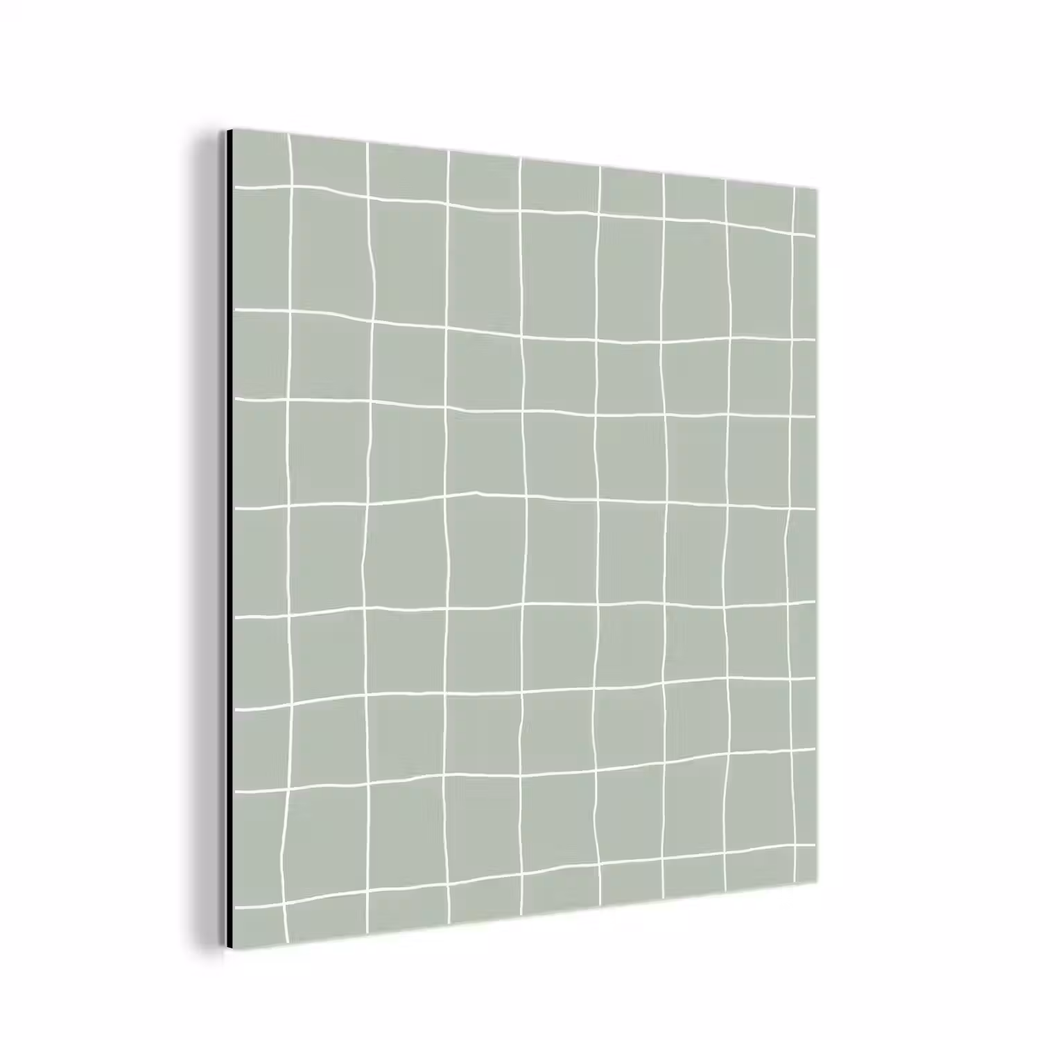 Ruitpatroon - Golvend - Groen aluminium wit klein 46 -3d