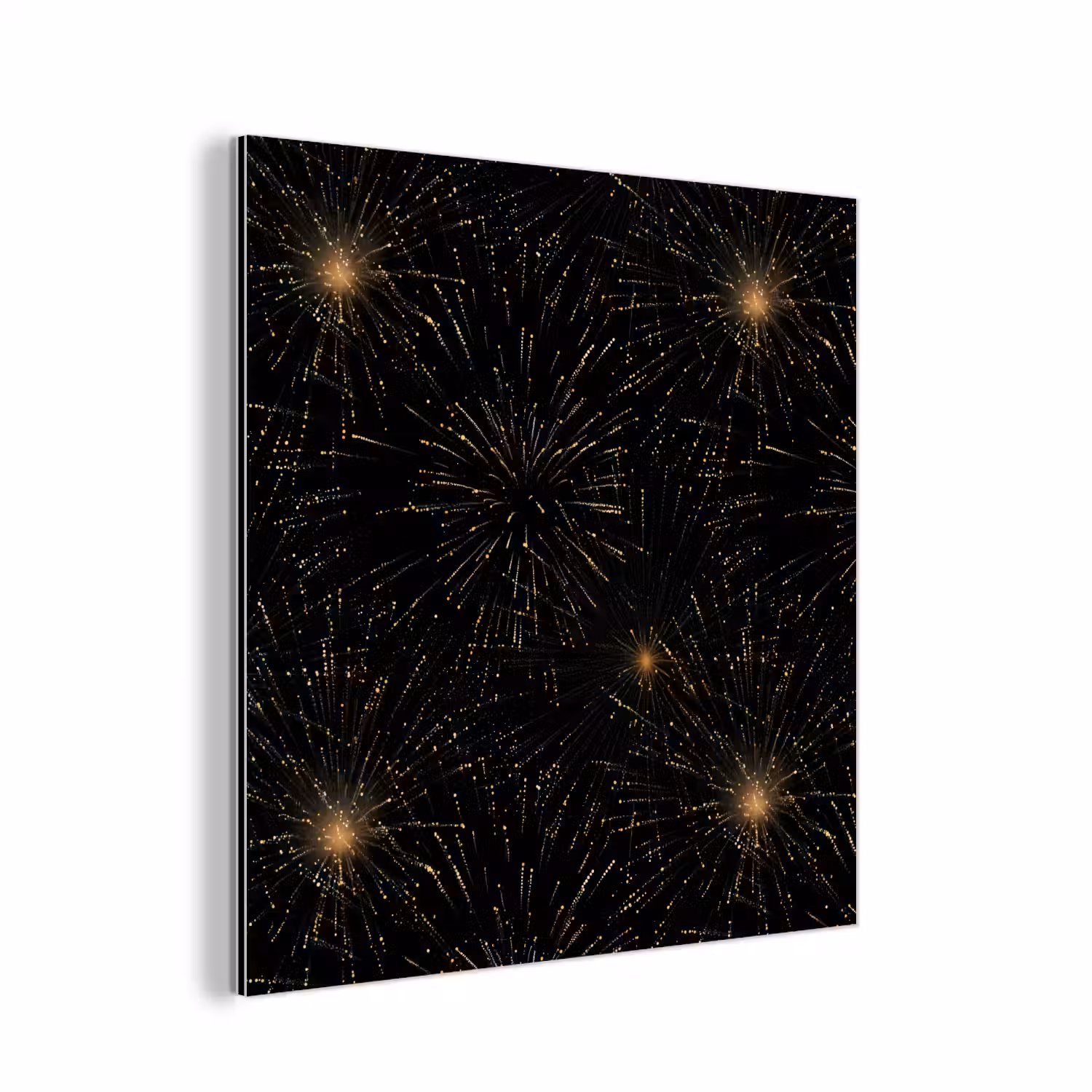Vuurwerk - Patroon - Feestelijk - Goud - Zwart aluminium wit klein 46 -3d