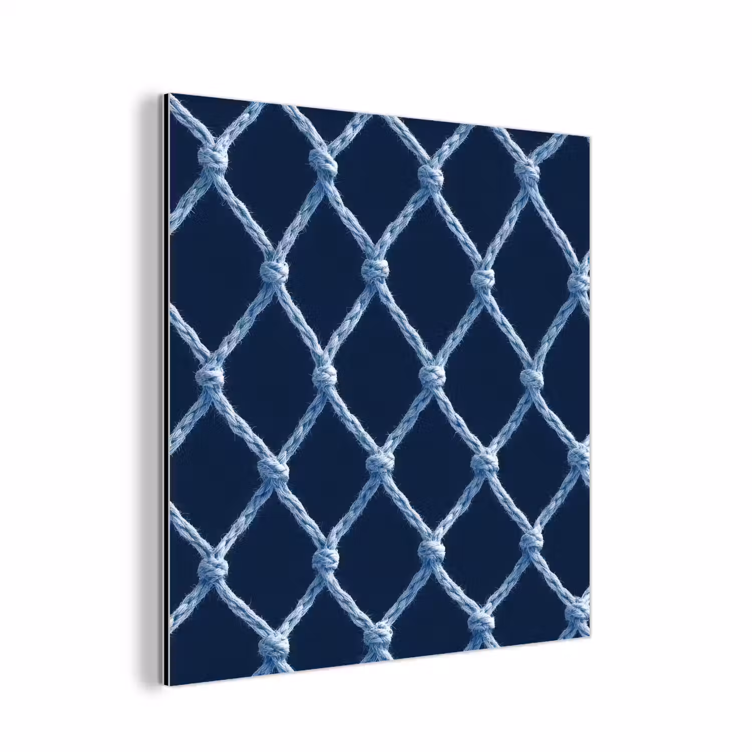 Visnet - Touw - Patroon - Marineblauw aluminium wit klein 46 -3d