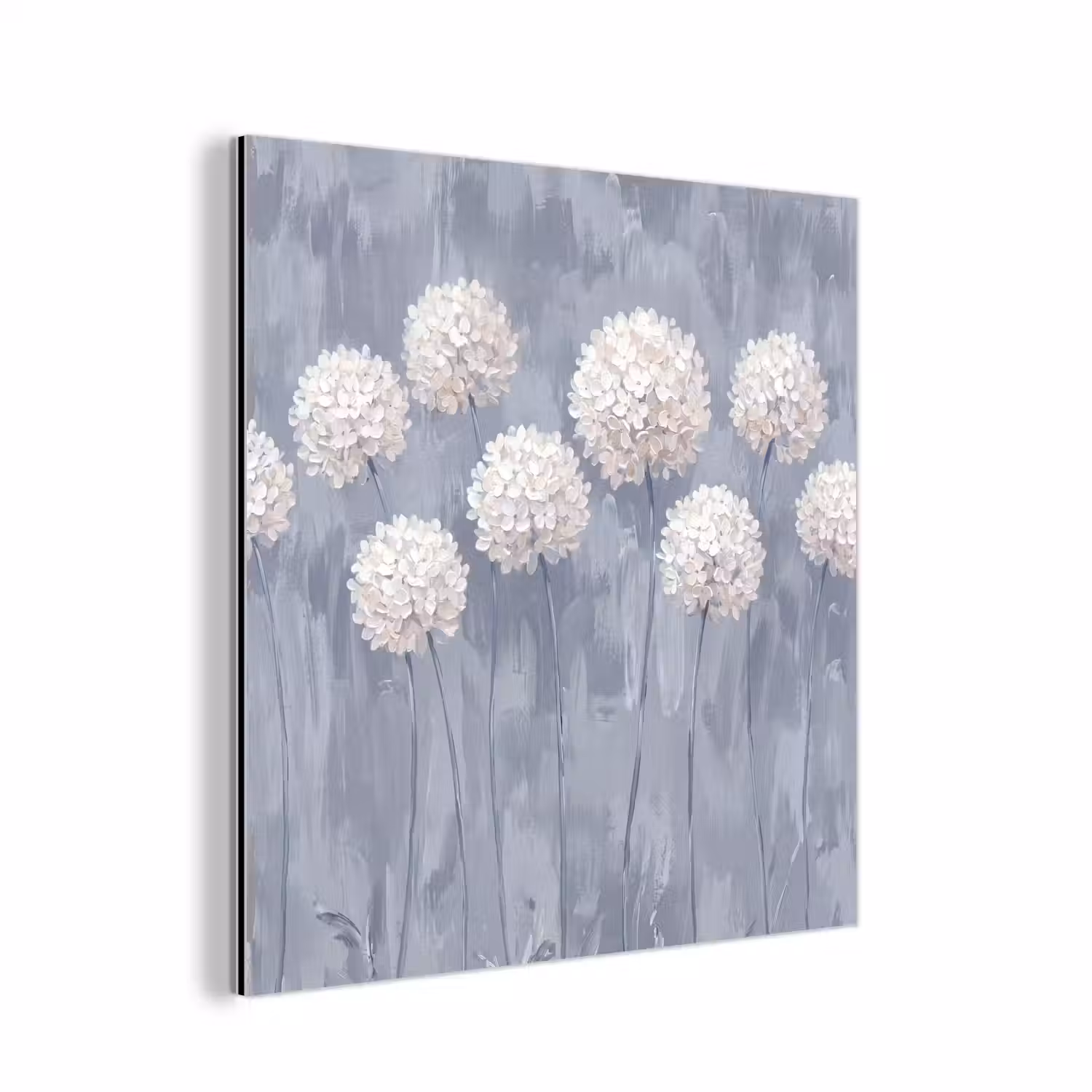 Bloemen - Illustratie - Blauw aluminium wit klein -3d