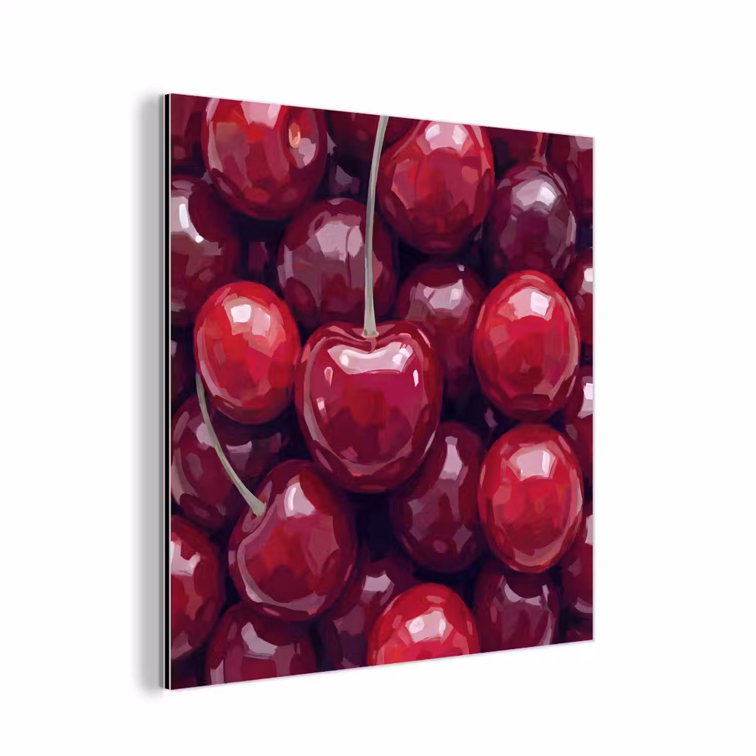Fruit - Kersen - Eten - Modern - Rood aluminium wit klein -3d