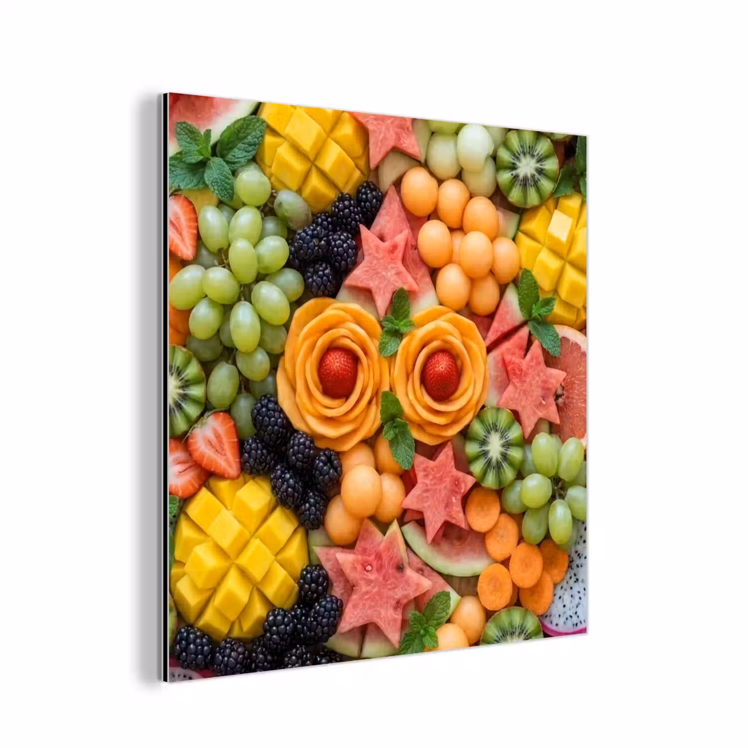 Fruit - Variatie - Kleurrijk - Vers - Eten aluminium wit klein -3d
