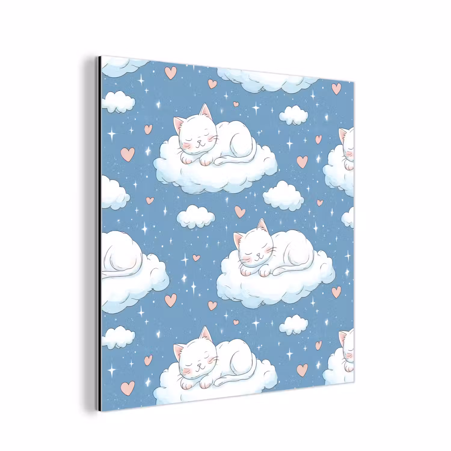Kitten - Wolken - Blauw aluminium wit klein 46 -3d