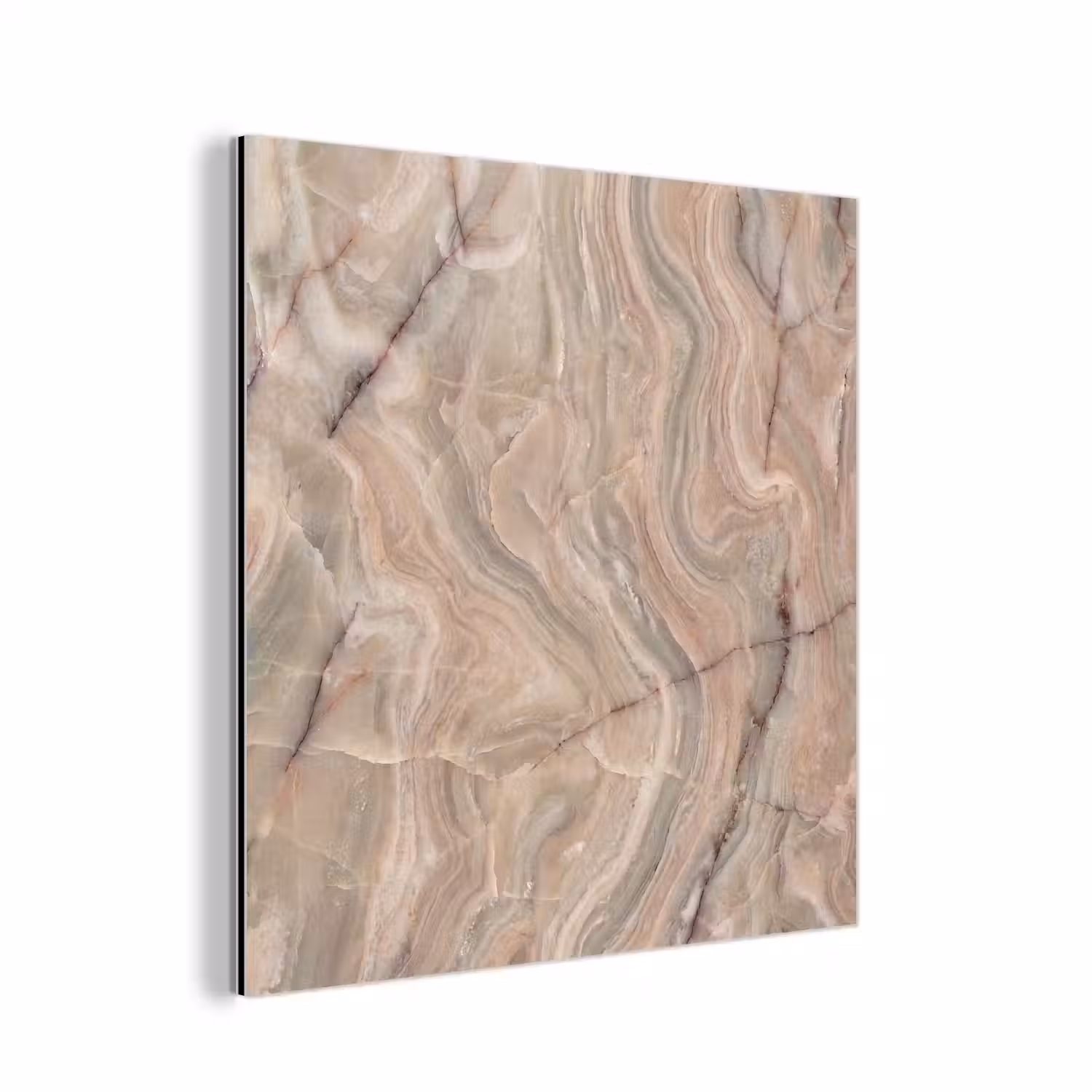 Marmer - Patroon - Abstract - Beige - Groen aluminium wit klein -3d