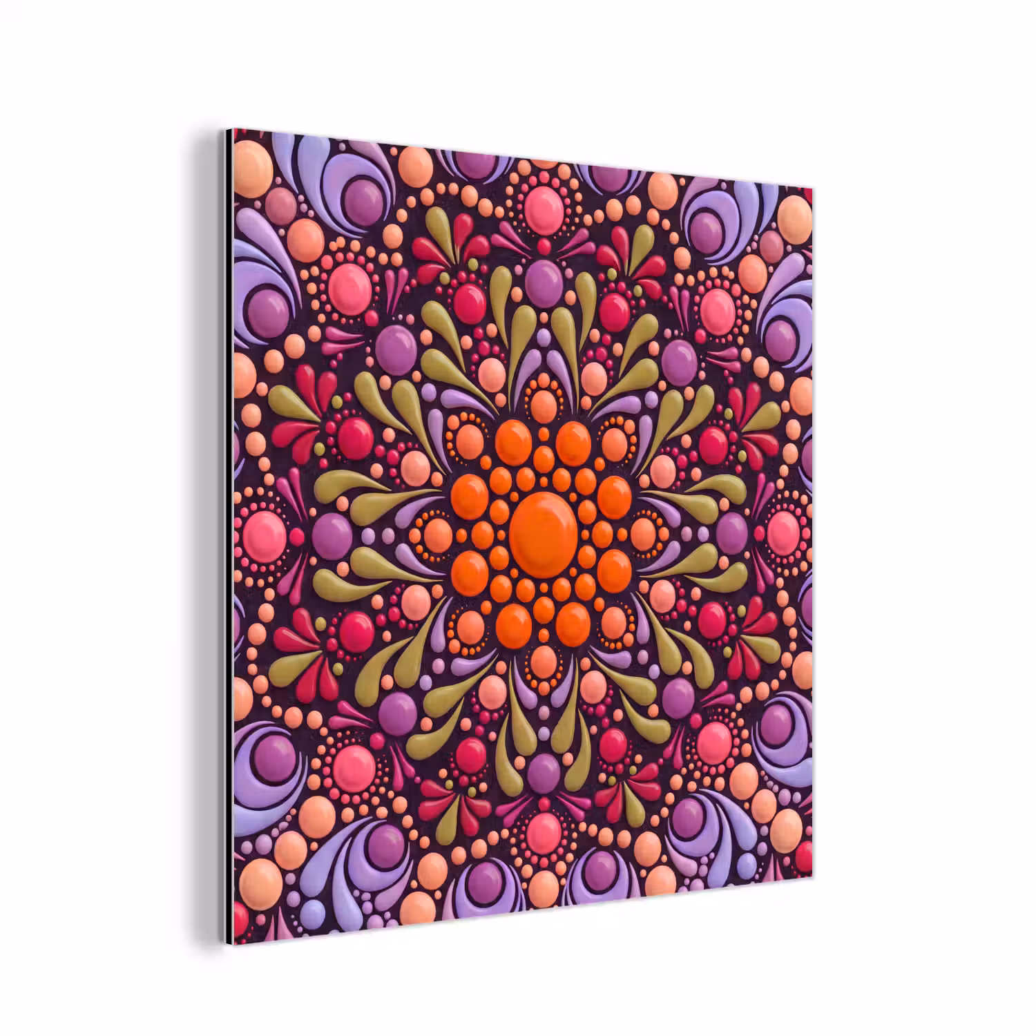 Patroon - Stippen - Abstract - Modern - Kleurrijk aluminium wit klein -3d