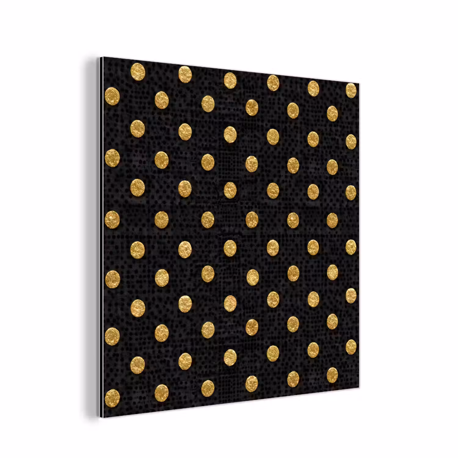 Polka Dot - Stippen - Goud - Zwart aluminium wit klein 46 -3d