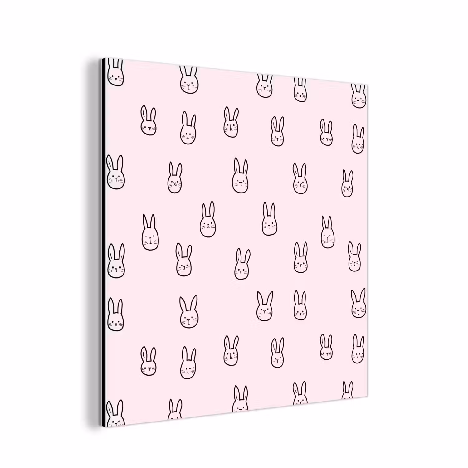 Konijnen - Minimalistisch - Roze aluminium wit klein 46 -3d