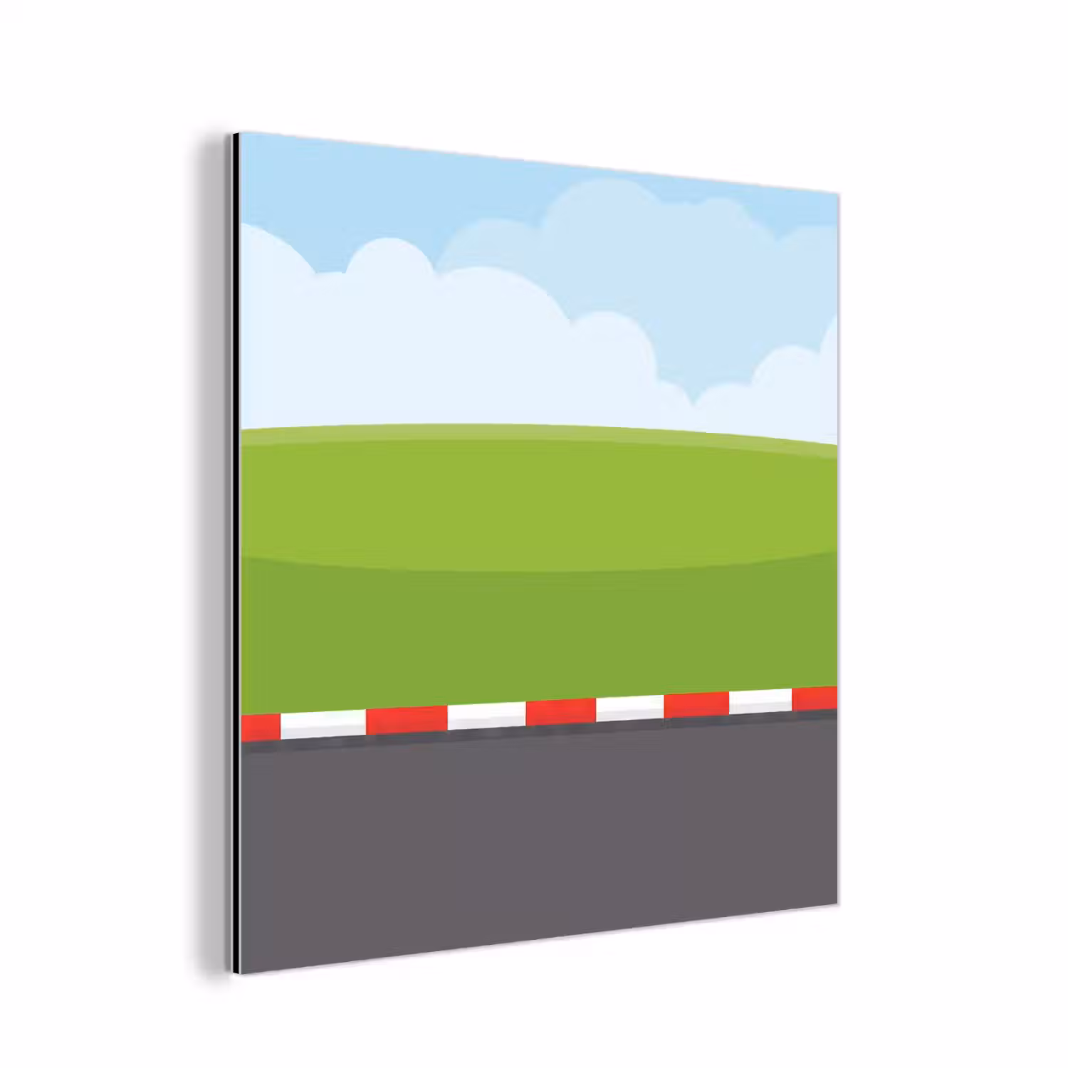 Racebaan - Illustratie - Sport - Kleurrijk aluminium wit klein -3d