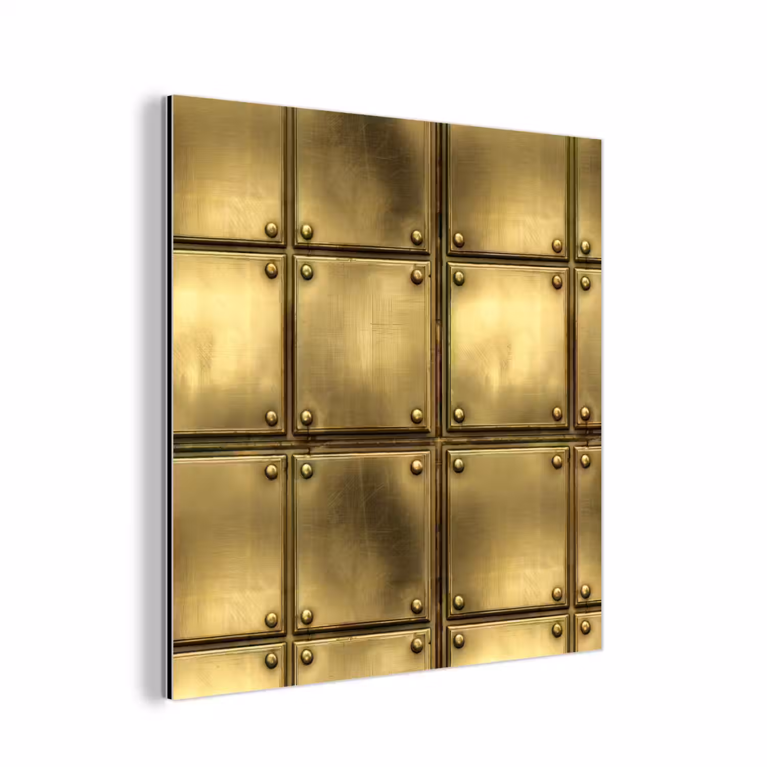 Platen - Industrieel - Stoer - Goud aluminium wit klein 46 -3d
