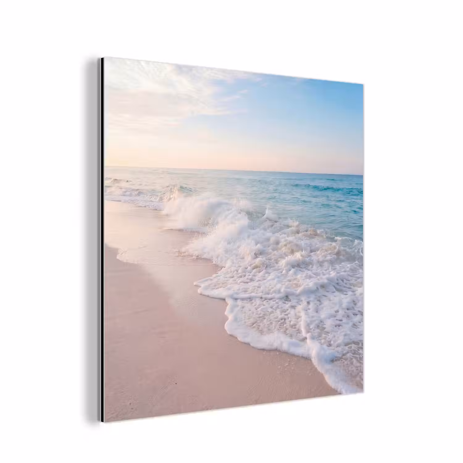 Zee - Golven - Strand - Natuur - Wit aluminium wit klein -3d
