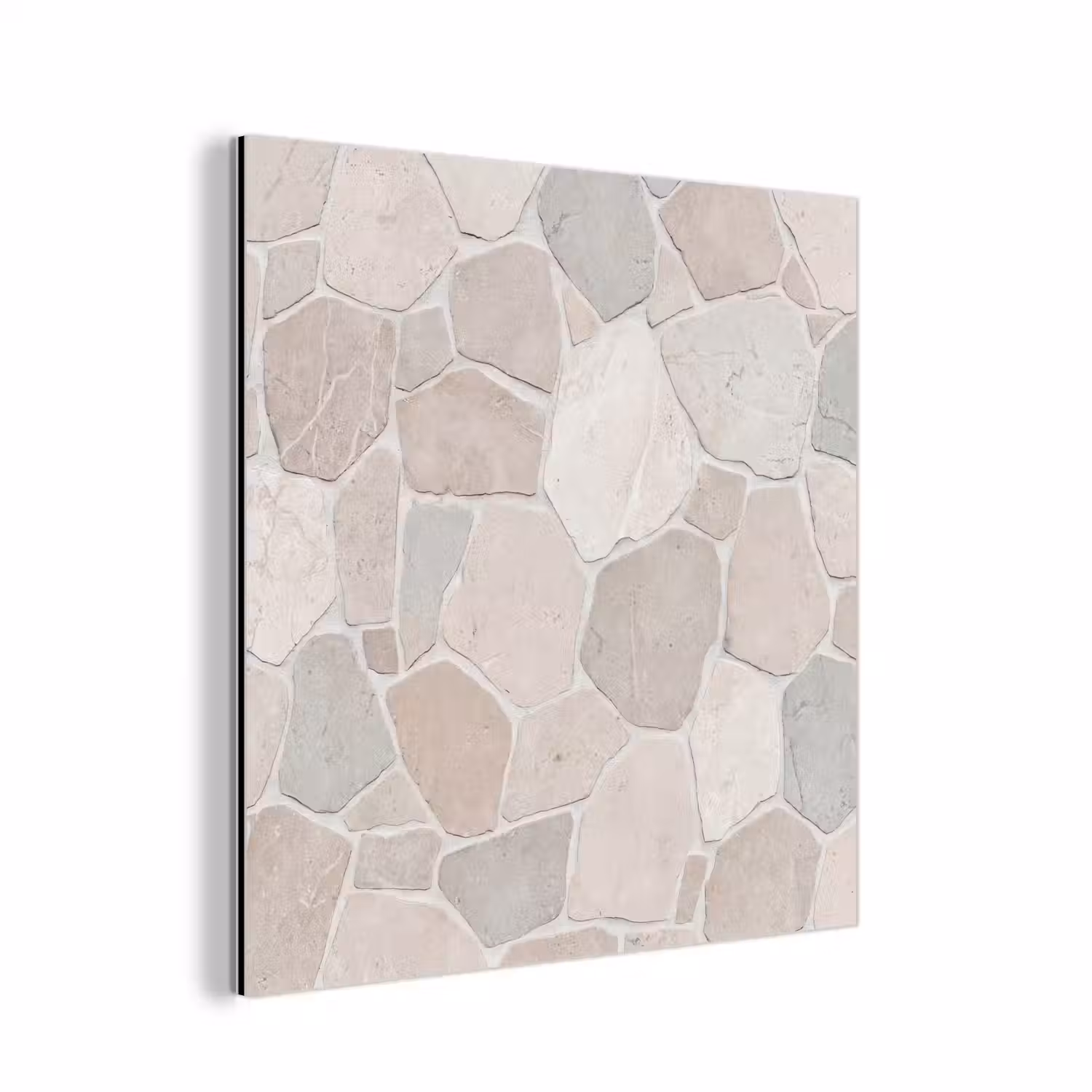 Steen - Patroon - Textuur - Beige aluminium wit klein -3d