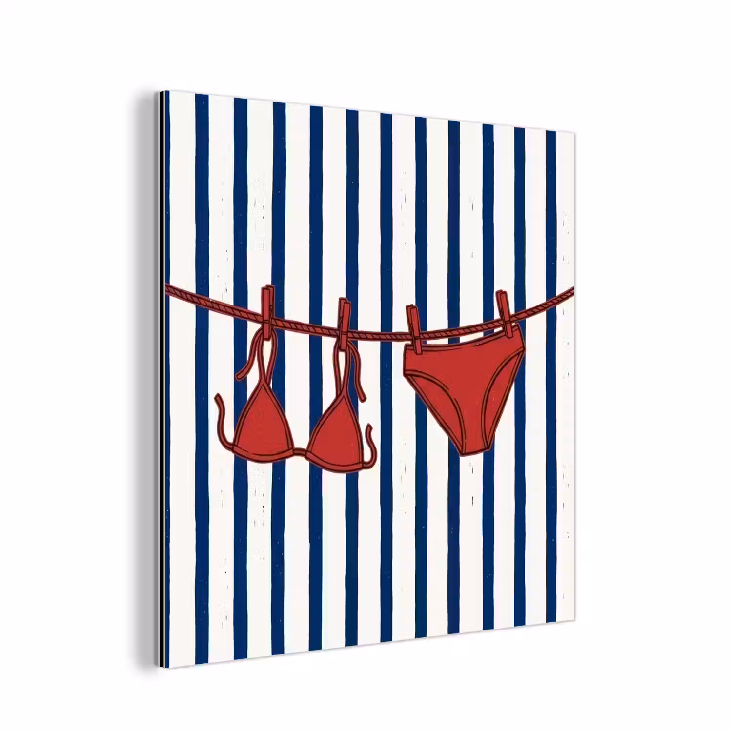 Badkleding - Waslijn - Zomer - Illustratie - Rood aluminium wit klein -3d