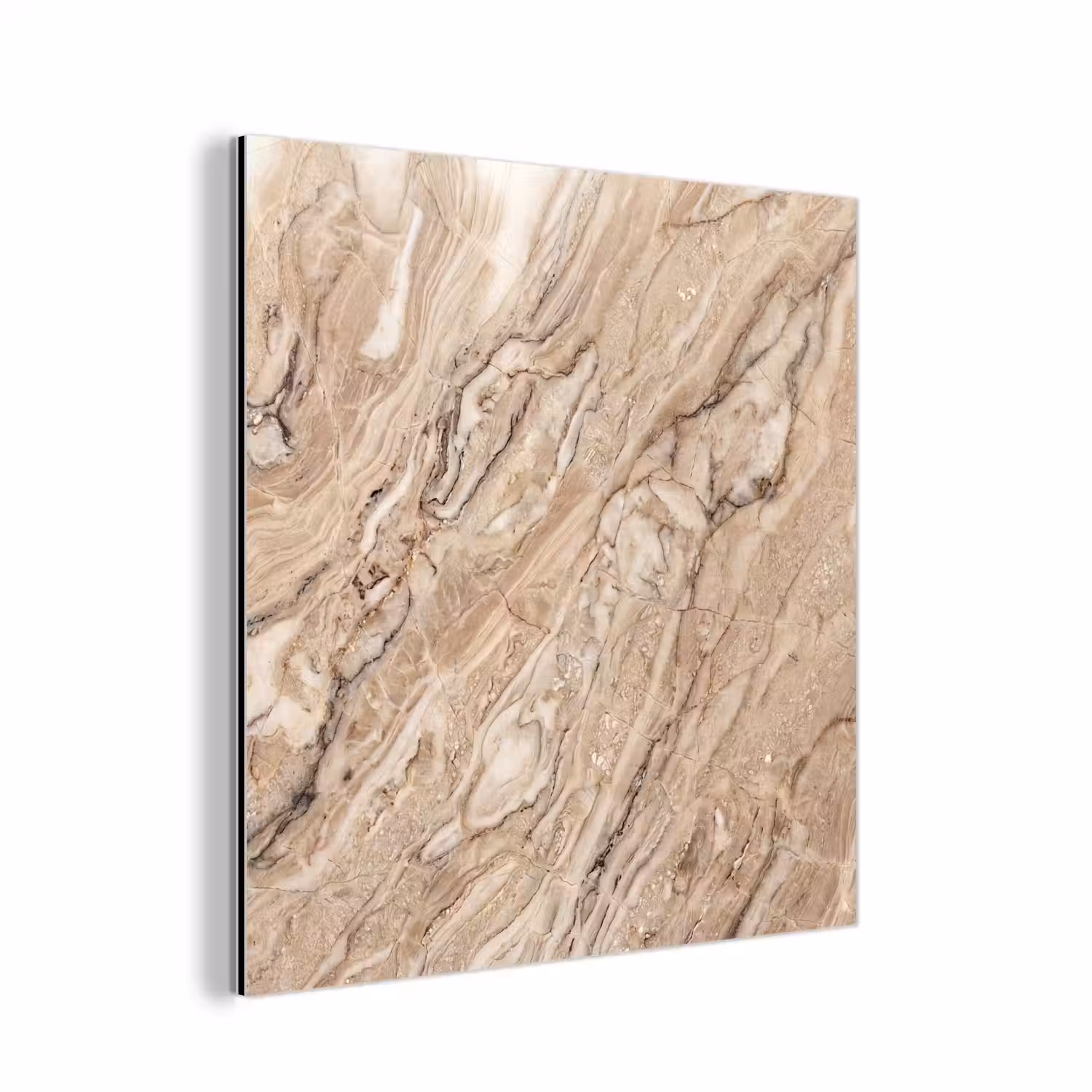 Textuur - Aders - Abstract - Modern - Beige aluminium wit klein -3d