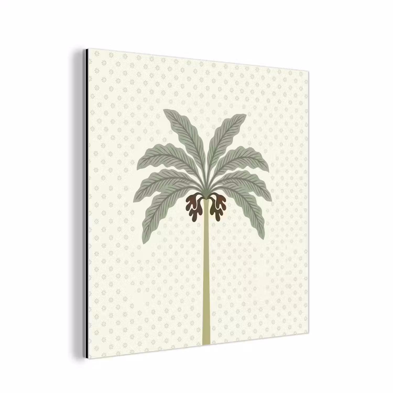 Boom - Bladeren - Groen - Decoratief - Beige aluminium wit klein -3d