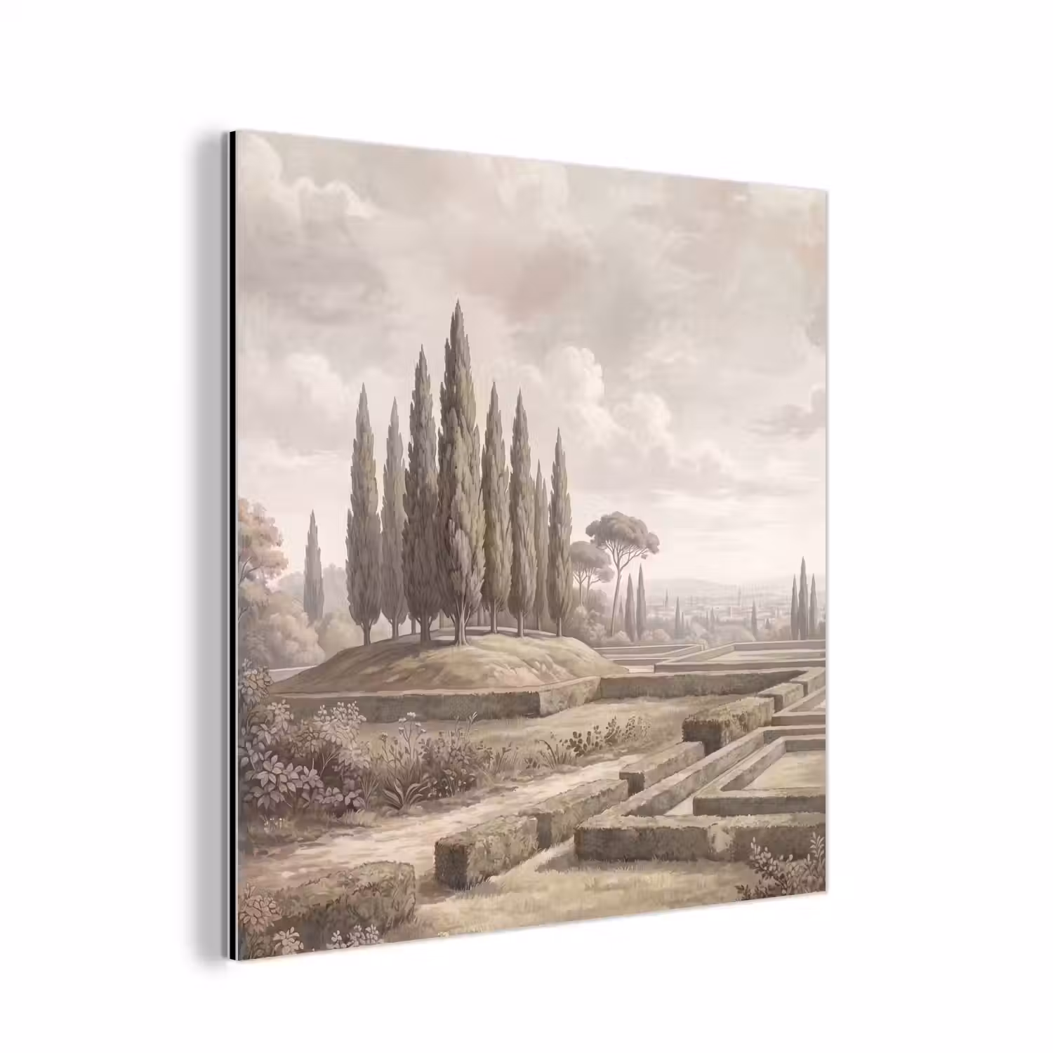Vallei - Tuin - Natuur - Groen aluminium wit klein -3d