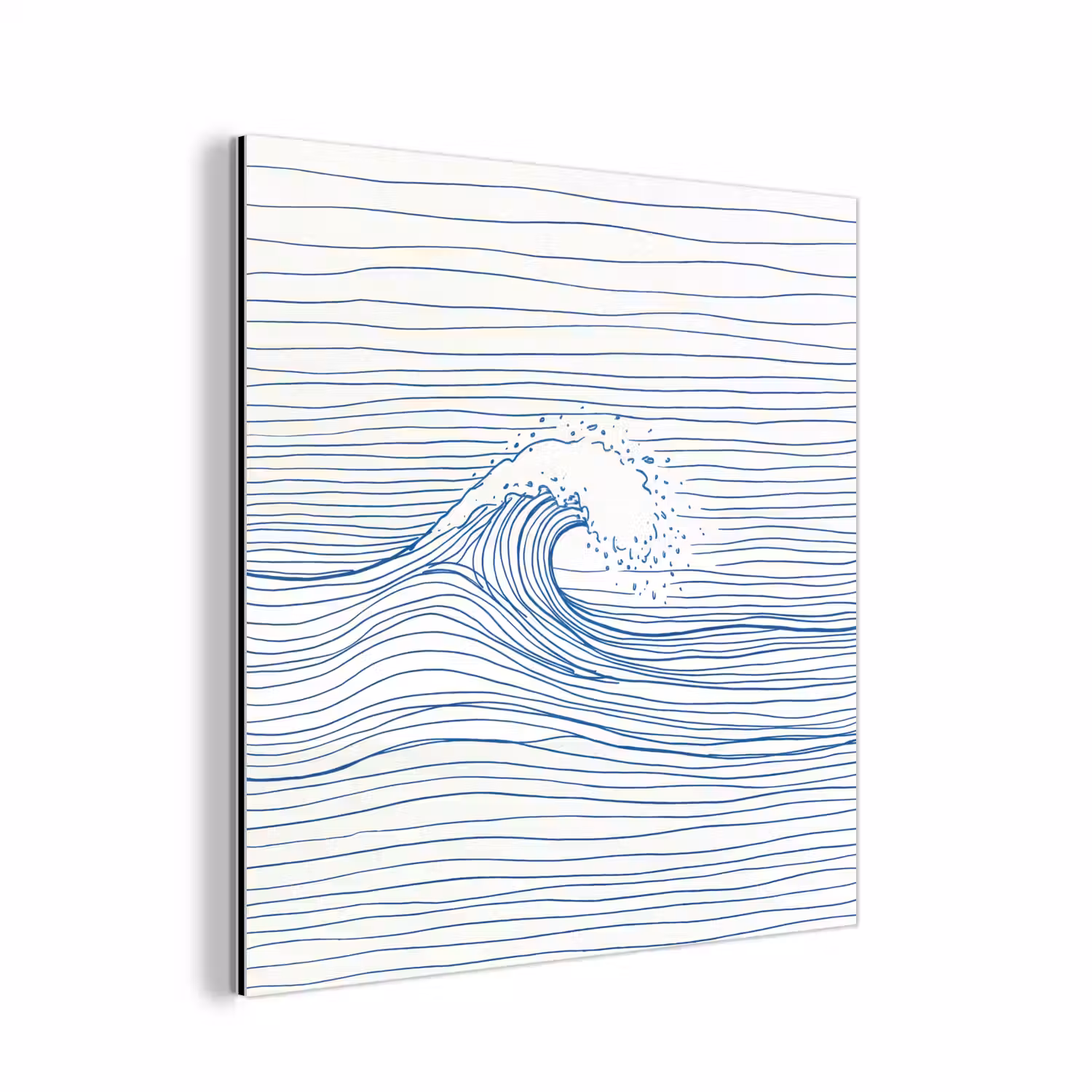 Golf - Brekende - Natuur - Minimalistisch - Blauw aluminium wit klein -3d