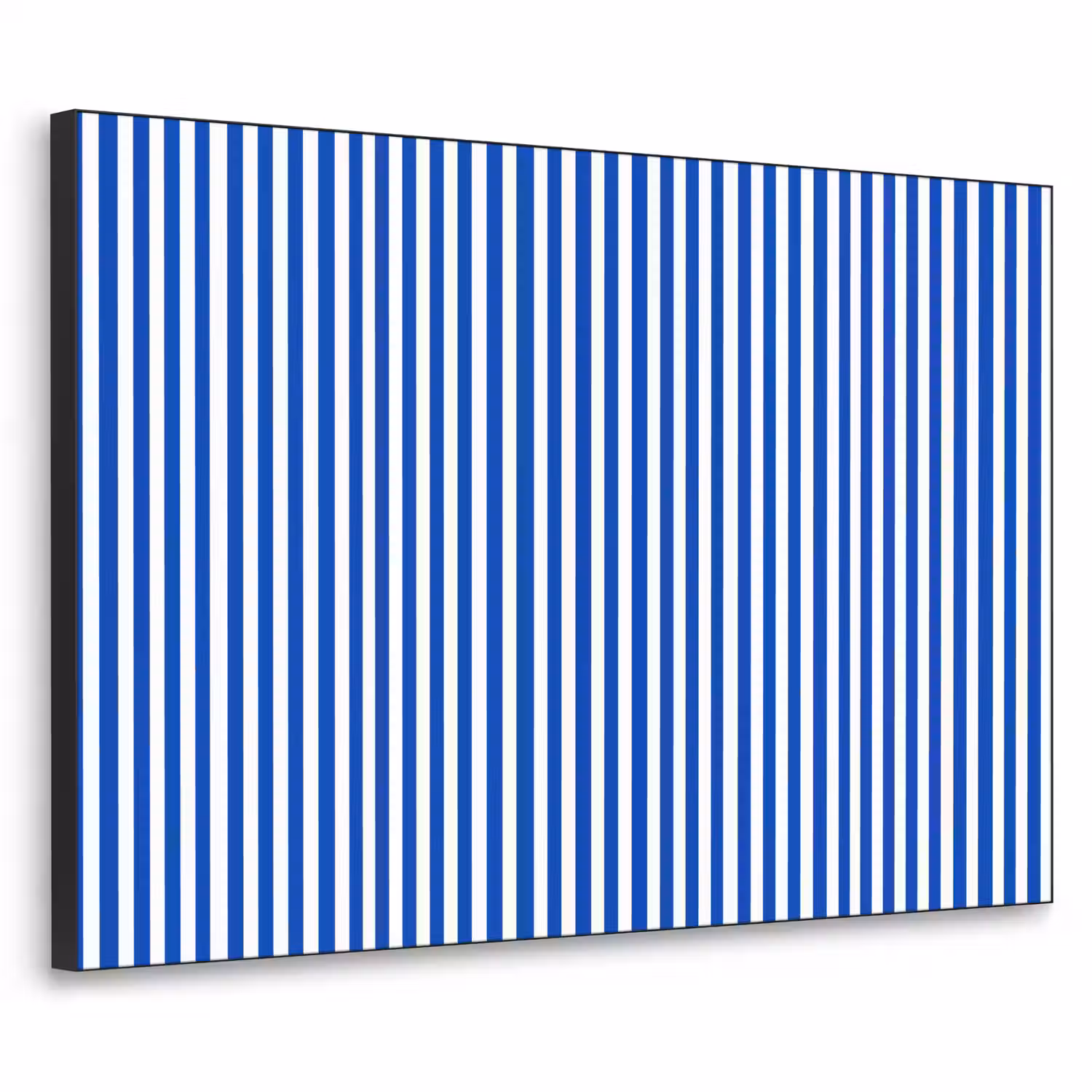 Klassiek - Strepen - Blauw Textielframe zwart klein 947 -3d