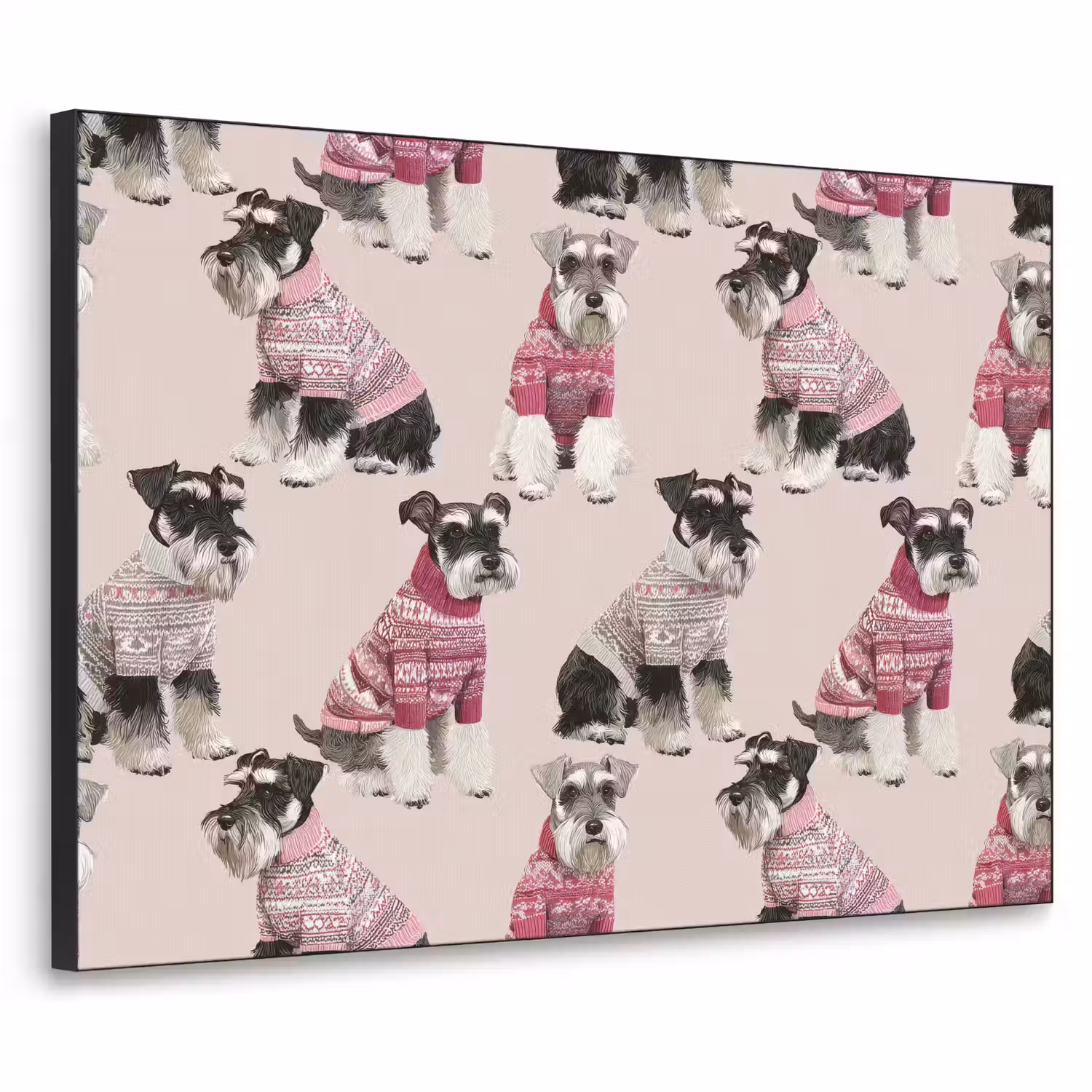 Honden - Truien - Rood Textielframe zwart klein 947 -3d