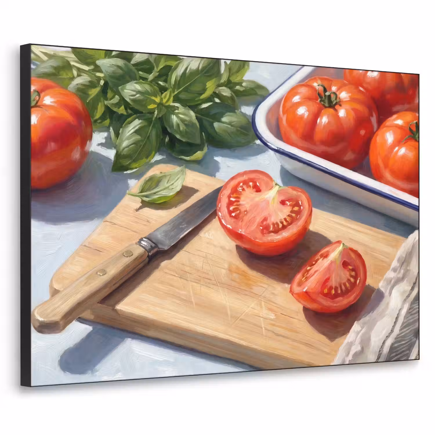 Eten - Keuken - Ingrediënten - Stillleven - Rood Textielframe zwart klein -3d